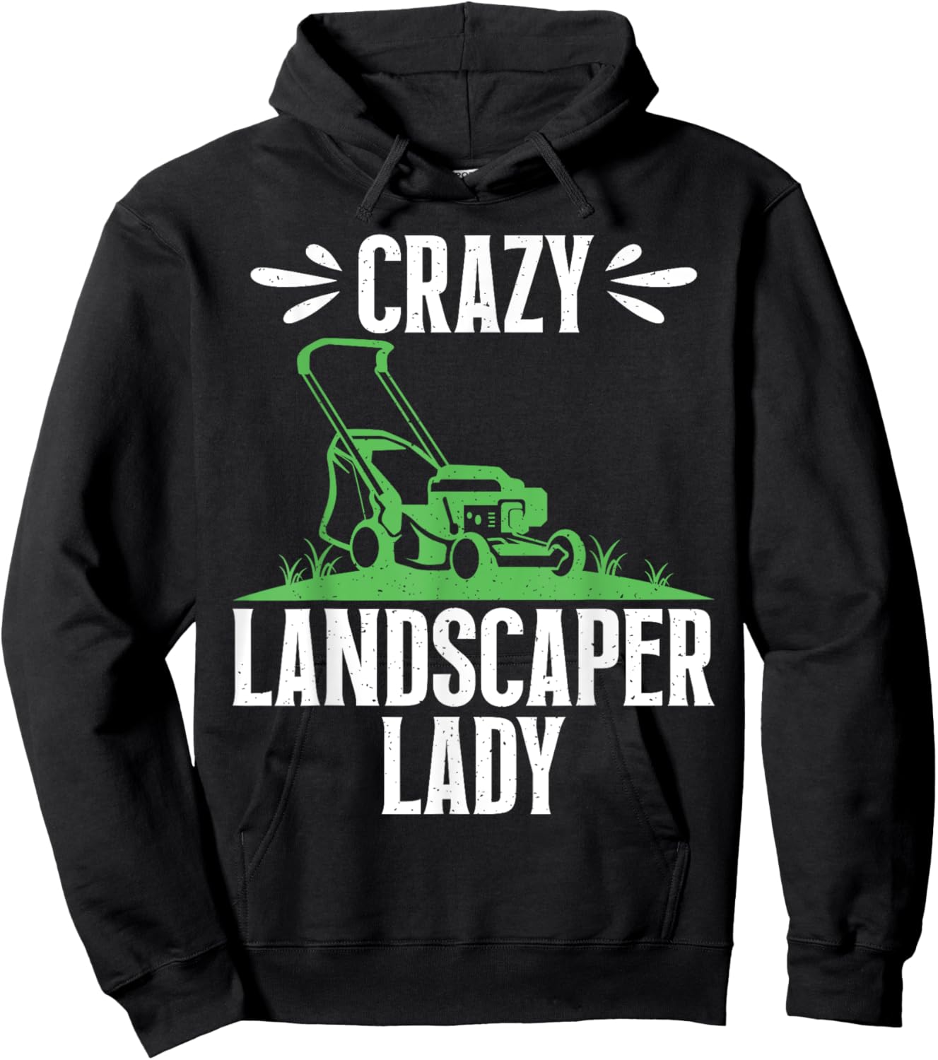 Crazy Landscaper Lady Hoodie - Hoodie | Black