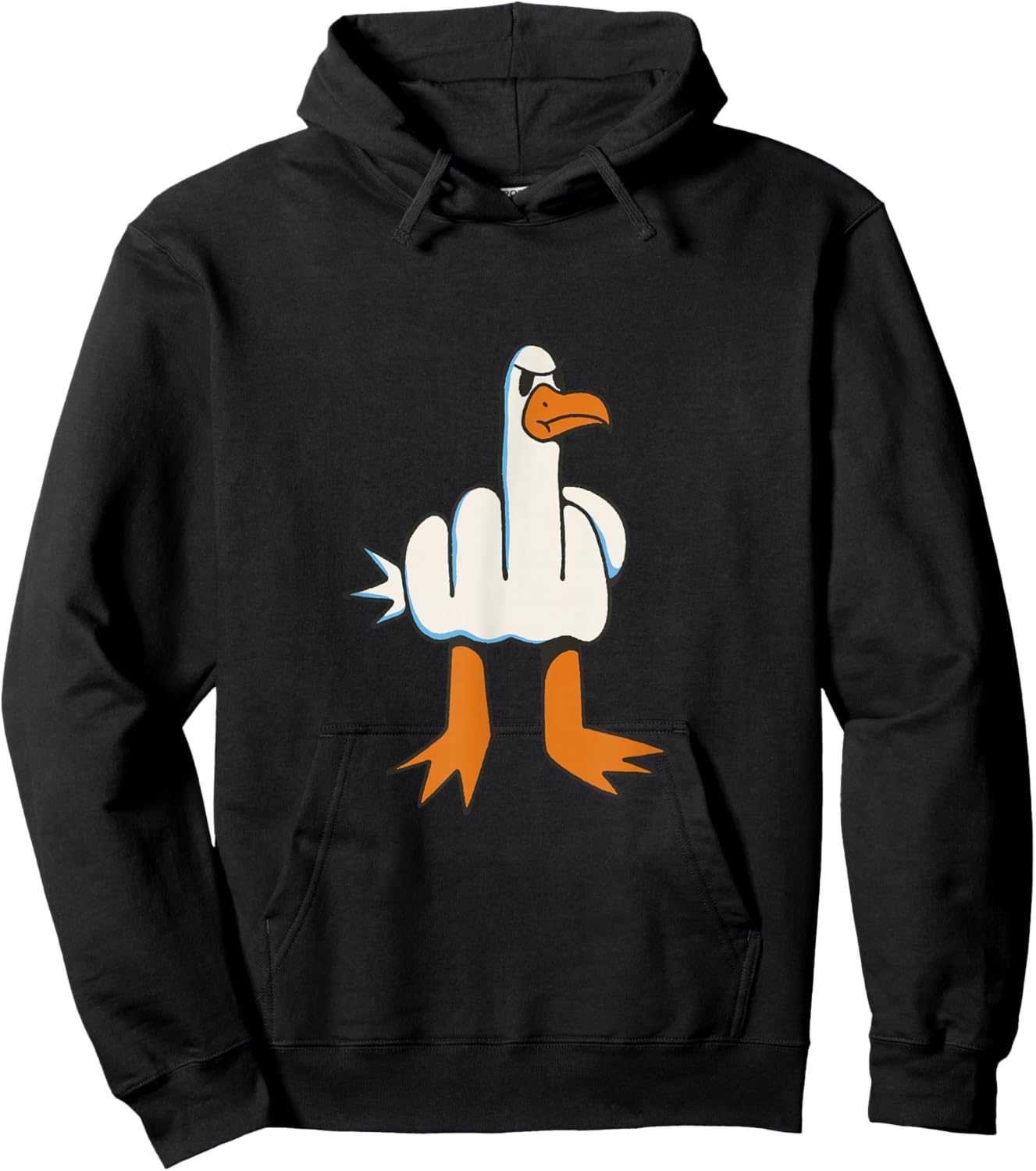 Middle Finger Seagull Hoodie - Hoodie | Black