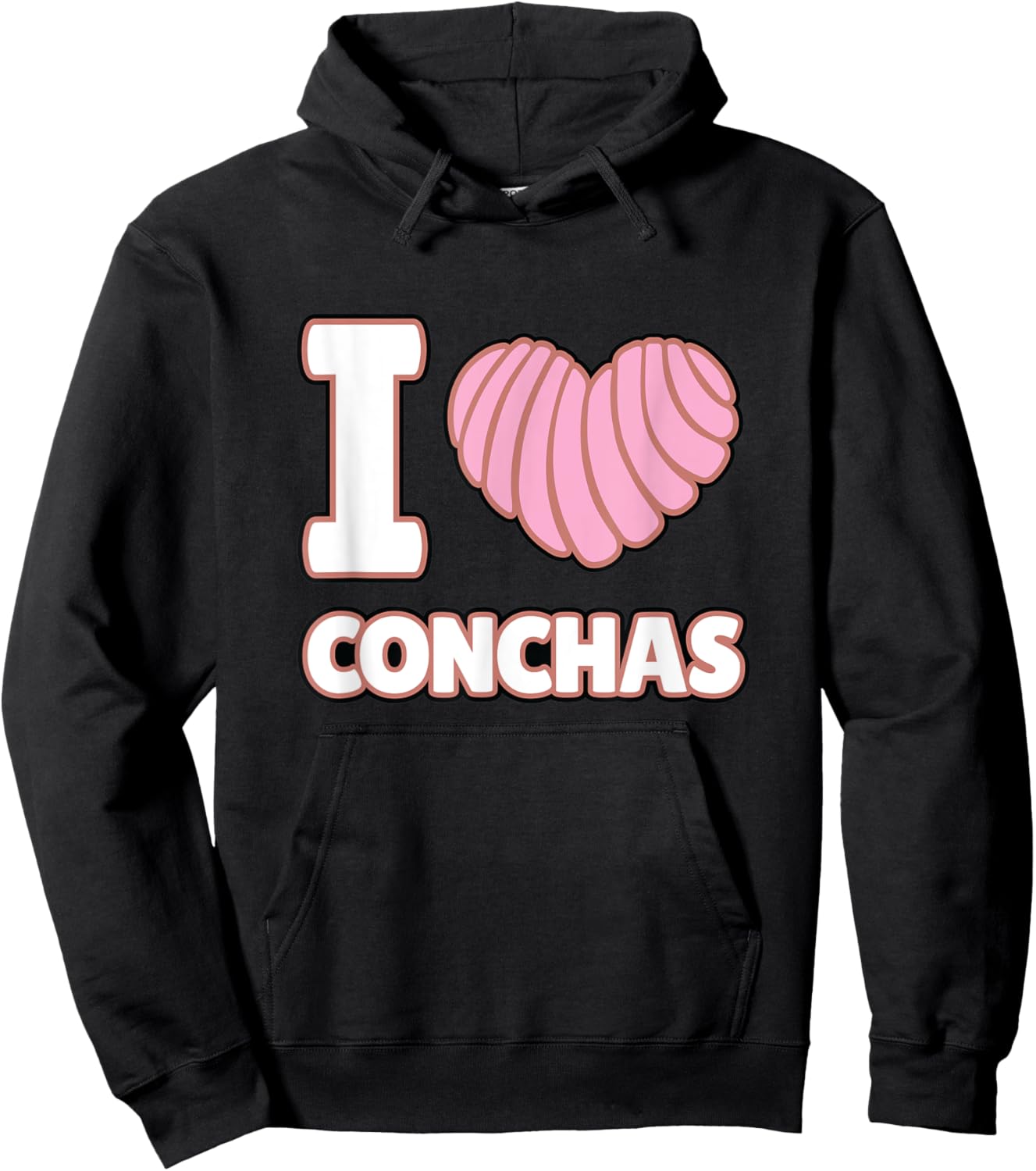 I Love Conchas Mexican Bread Lover Yummy Concha Pan de Dulce Hoodie - Hoodie | Black