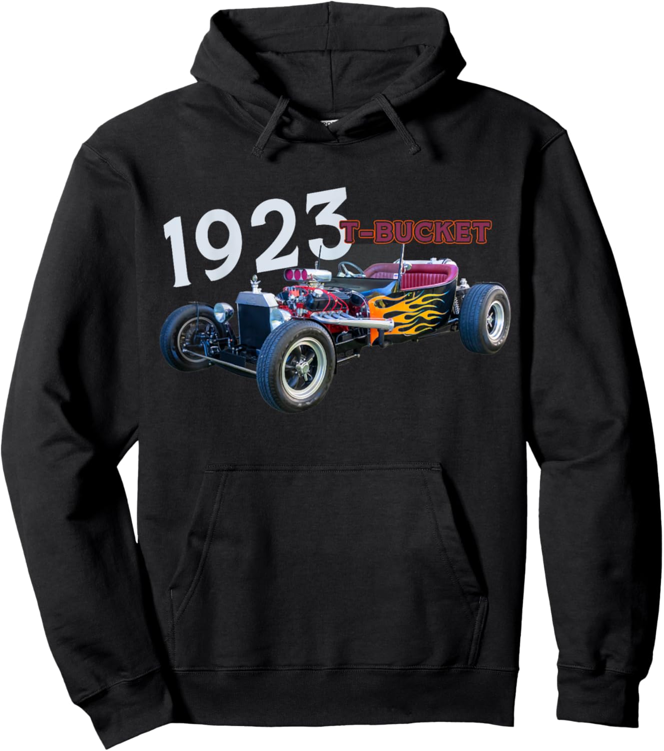 1923 23 T-Bucket Blown Hot Rod Classic Car Hoodie - Hoodie | Black