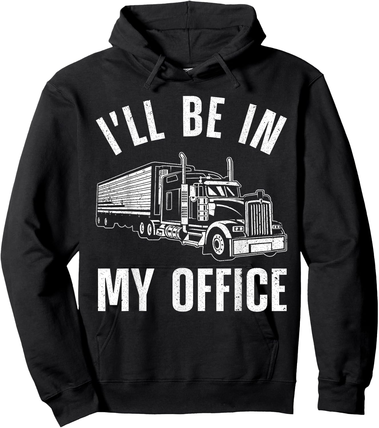 Funny Trucker Art Women Big Rig Trucker Truck Driver Hoodie - Hoodie | Black