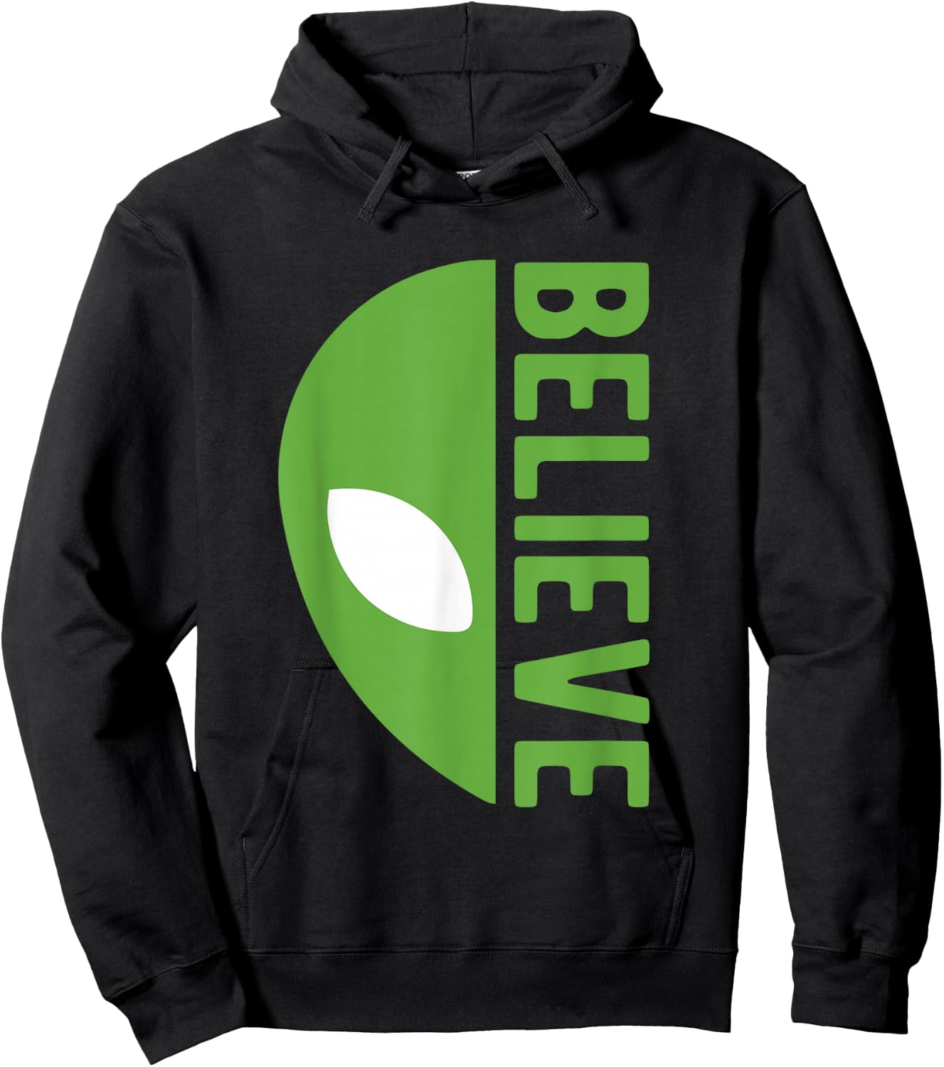 Alien Believe Sign Funny UFO For Funny Alien Believers UFOS Hoodie - Hoodie | Black