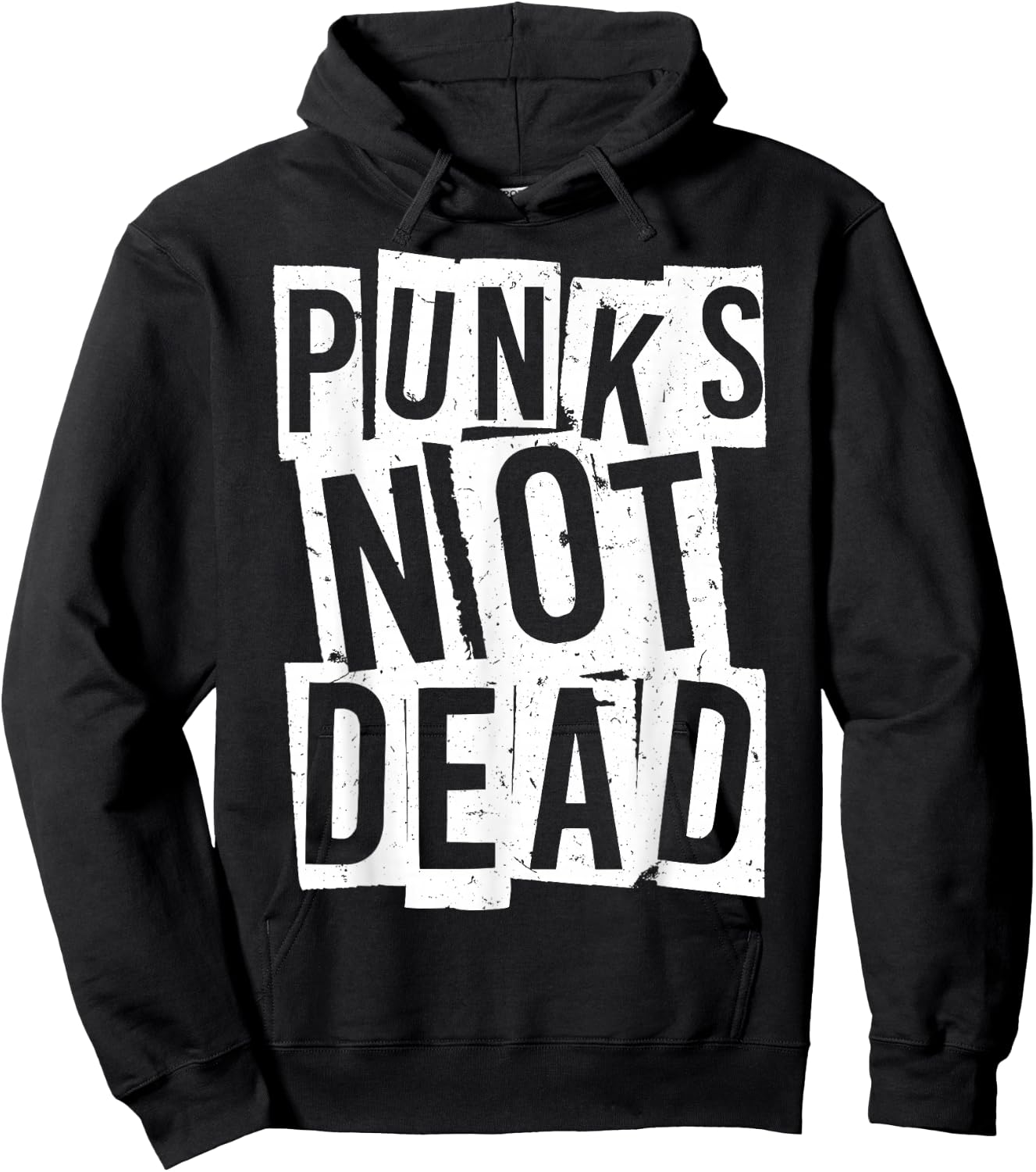 Punks Not Dead - Vintage Grunge - Punk Is Not Dead - Rock Hoodie - Hoodie | Black