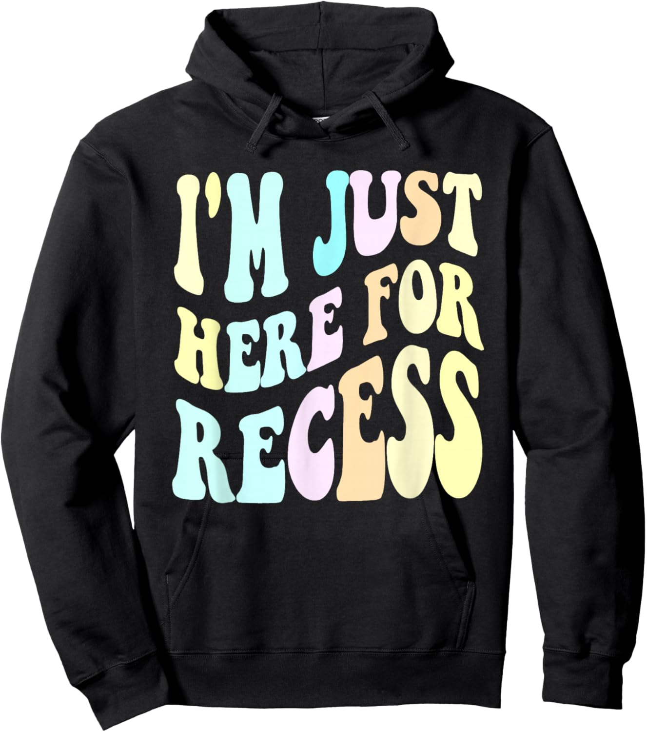 Funny I'M JUST HERE for RECESS Lunch Lady 1st 2nd Grade Hoodie - Hoodie | Black