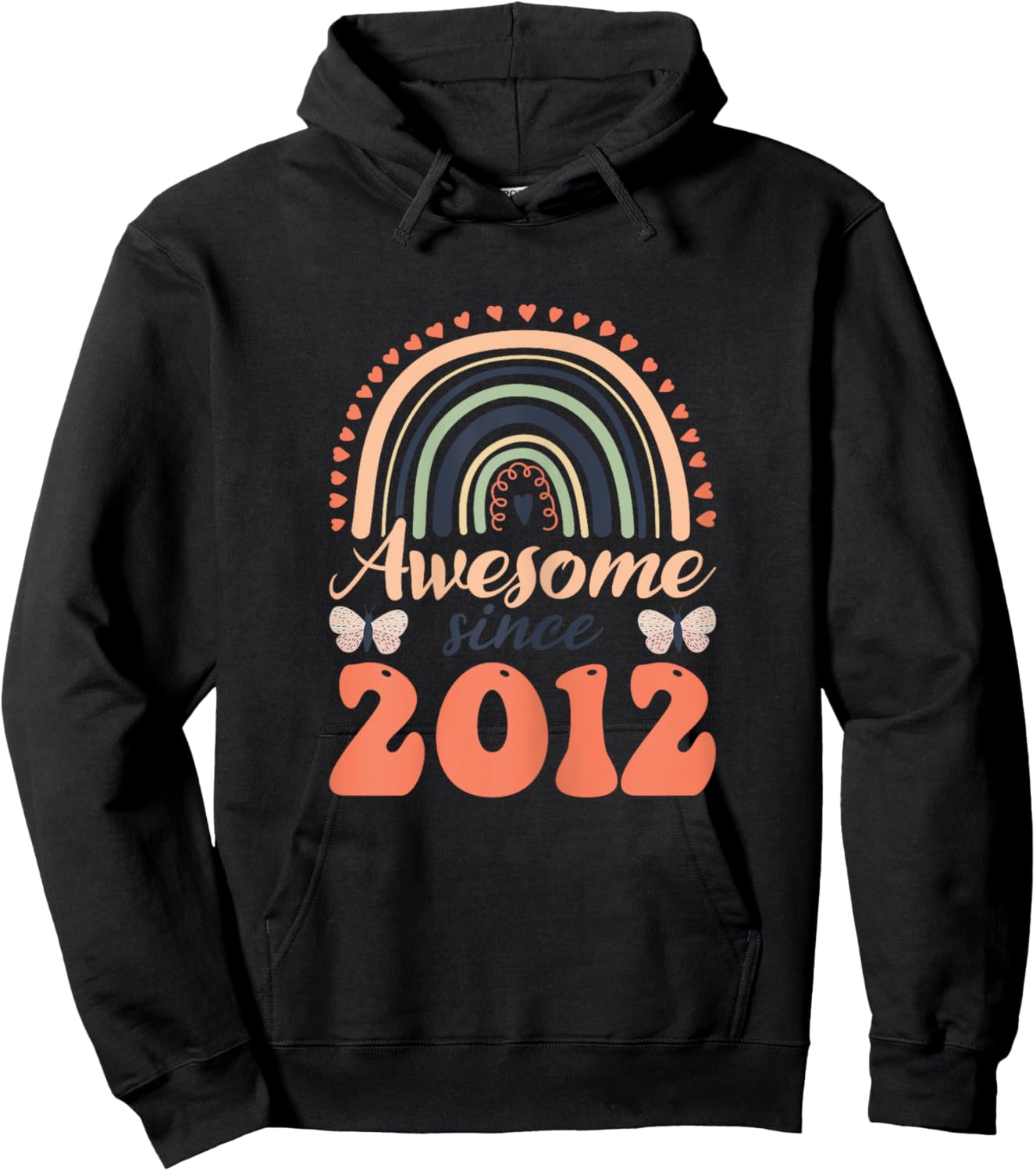 Awesome Since 2012 Cute Girl Women Birthday Hoodie - Hoodie | Black