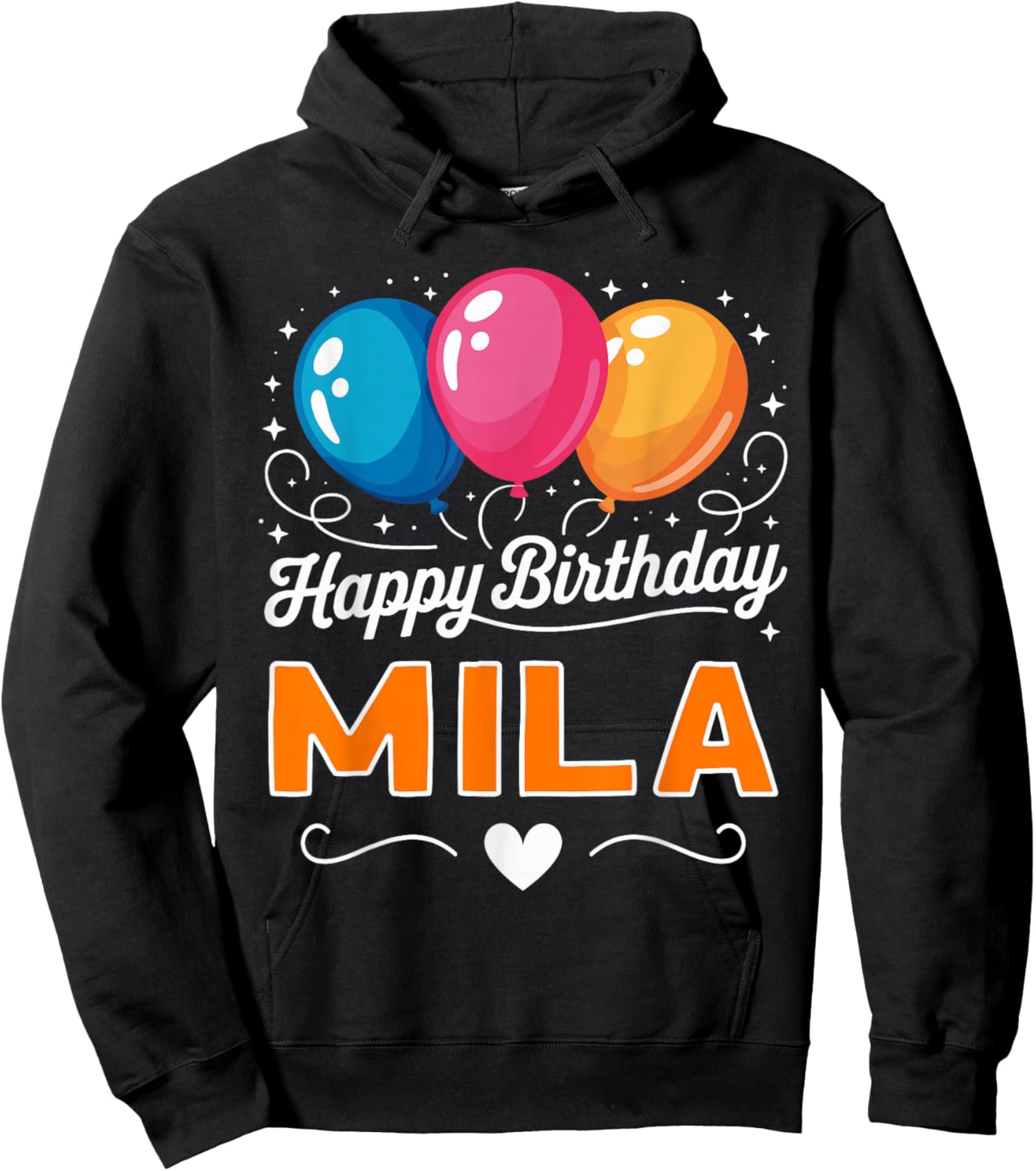 Happy Birthday Mila Hoodie - Hoodie | Black