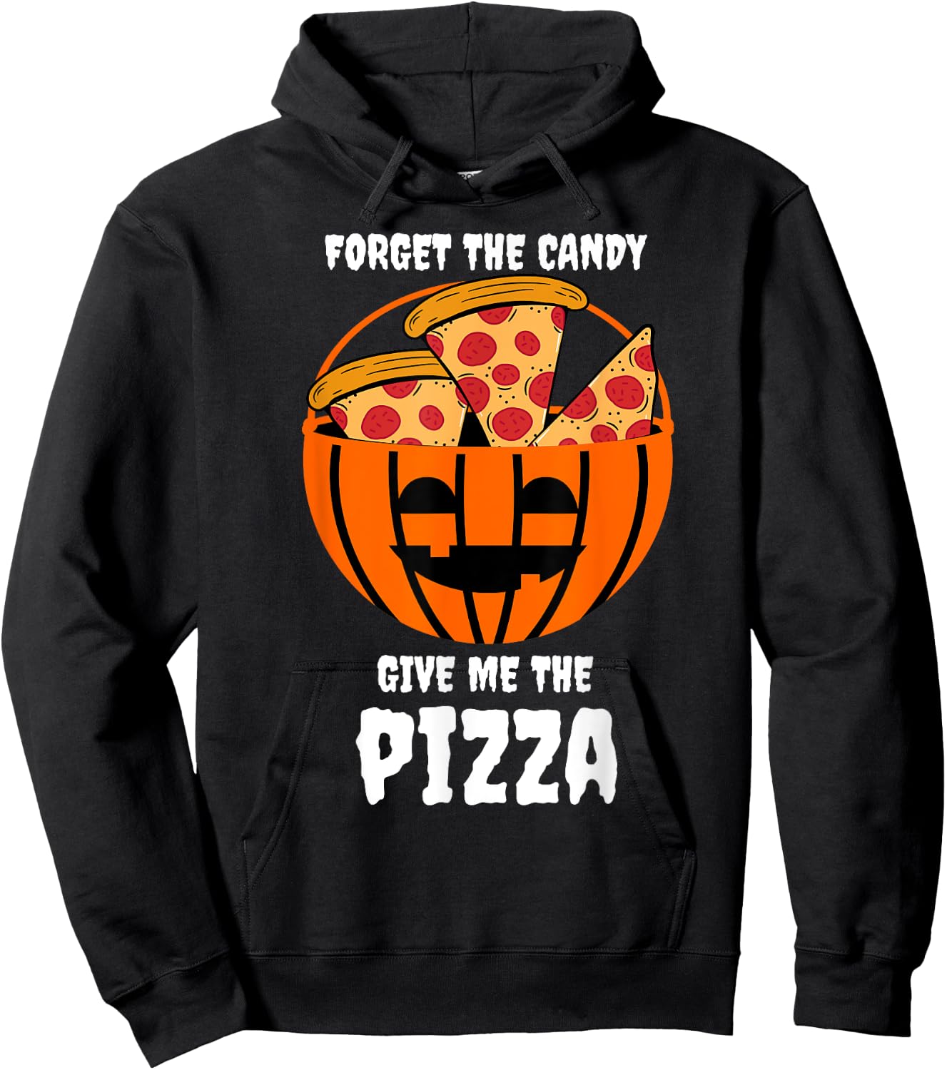 Pizza Pumpkin Jackolantern Costume Easy Halloween Gifts Hoodie - Hoodie | Black