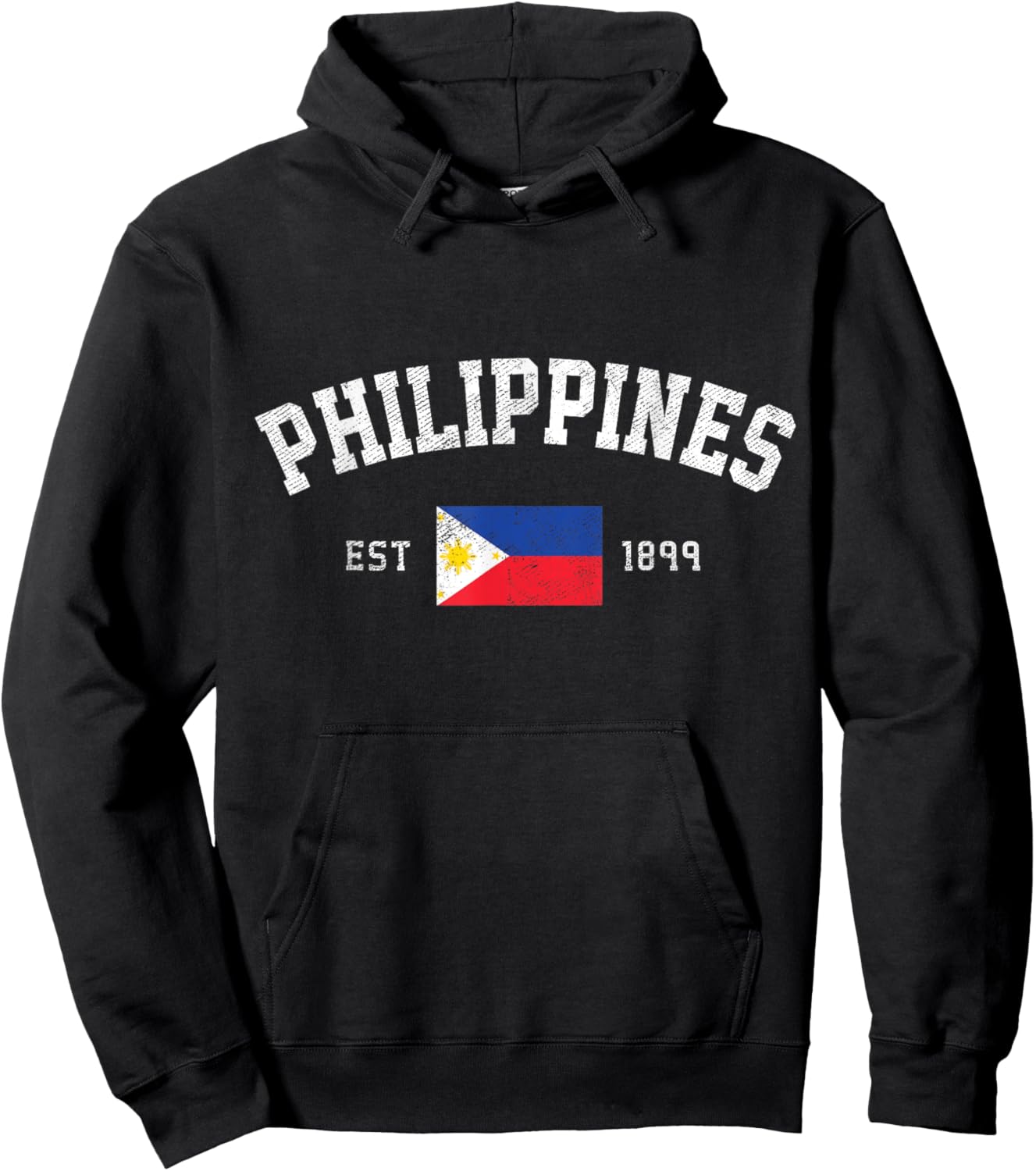Philippines Est. 1899 Filipino Flag Independence Day Hoodie - Hoodie | Black