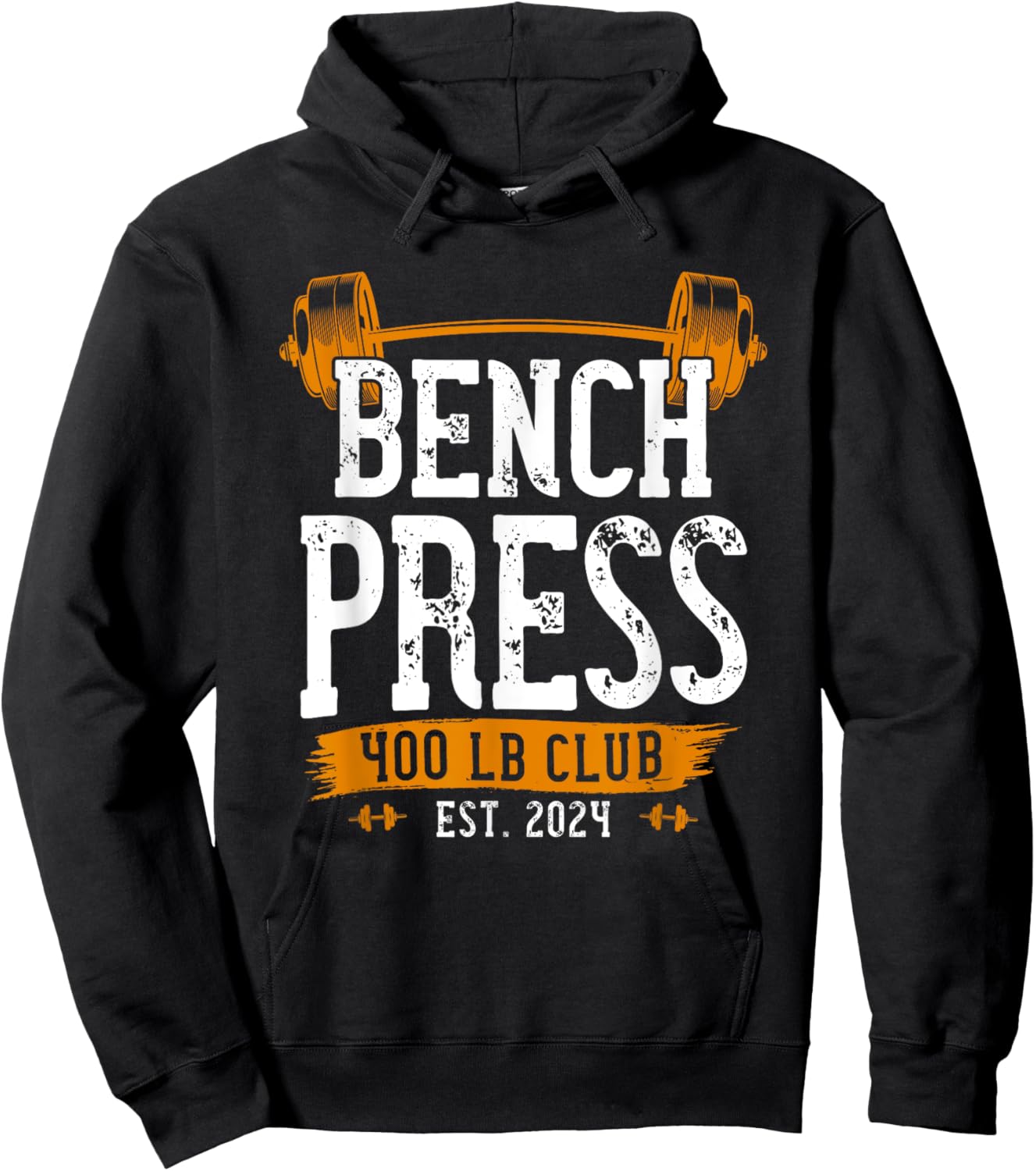 400 Pound Bench Press Club Benchpress Gym Workout Hoodie - Hoodie | Black