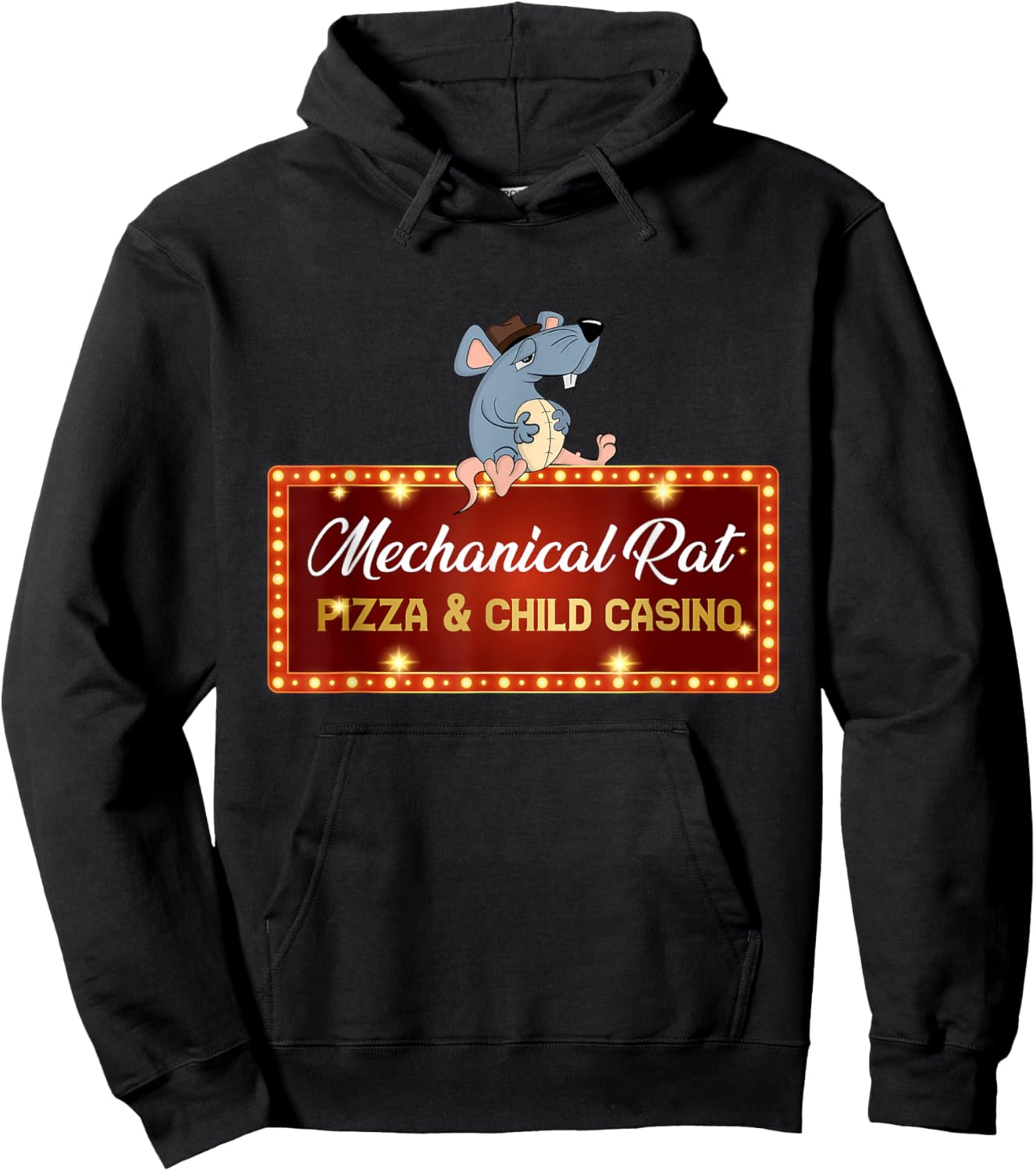 Mechanical Rat Pizza and Child Casino Hoodie - Hoodie | Black
