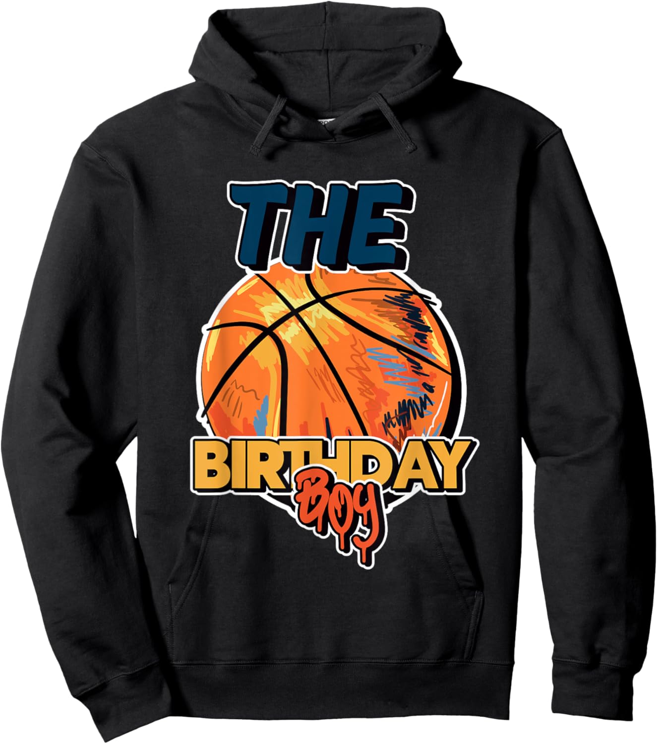 The Birthday Boy Basketball Theme Matching Hoodie - Hoodie | Black