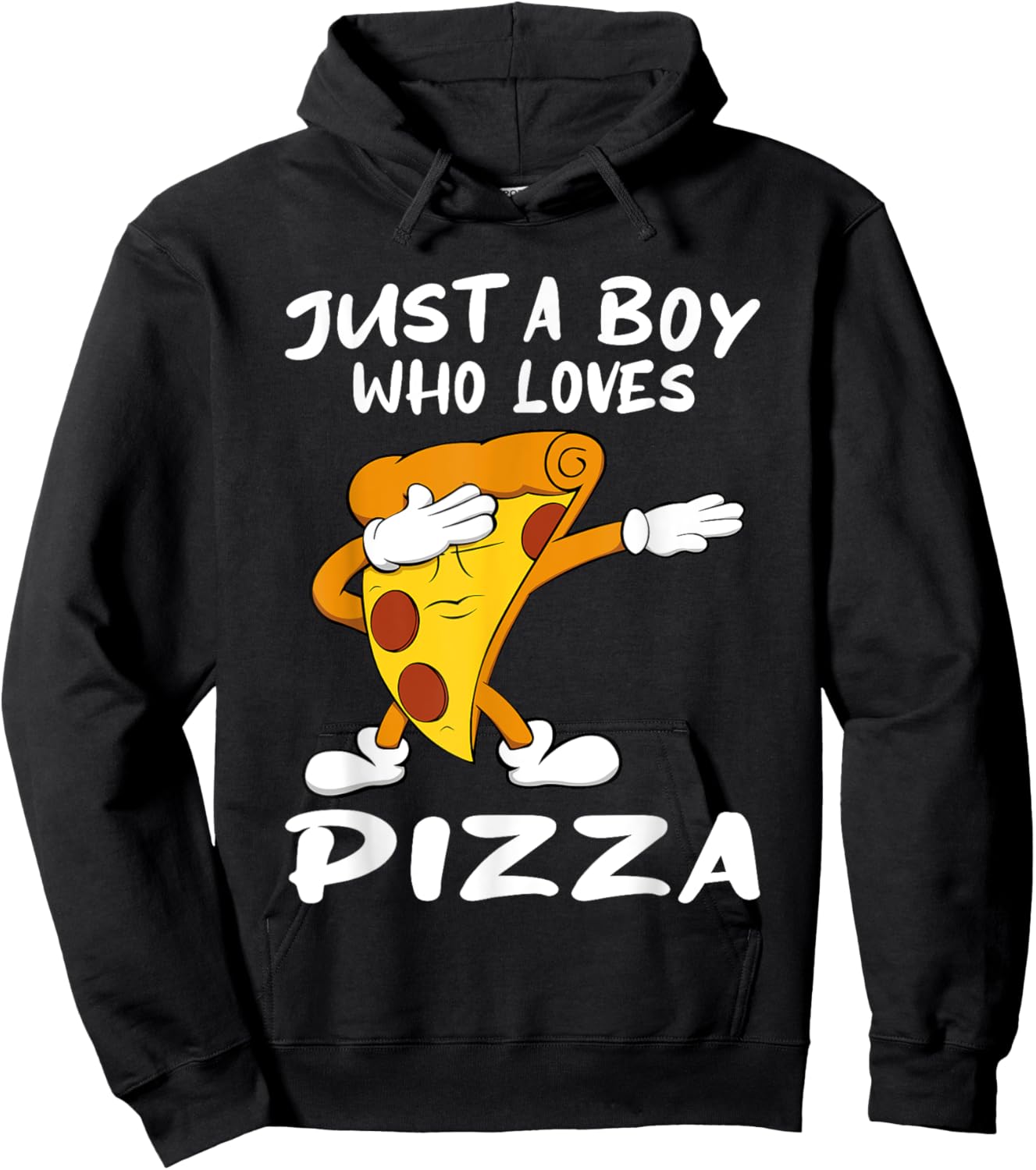 Just a Boy Who Loves Pizza Hoodie - Hoodie | Black