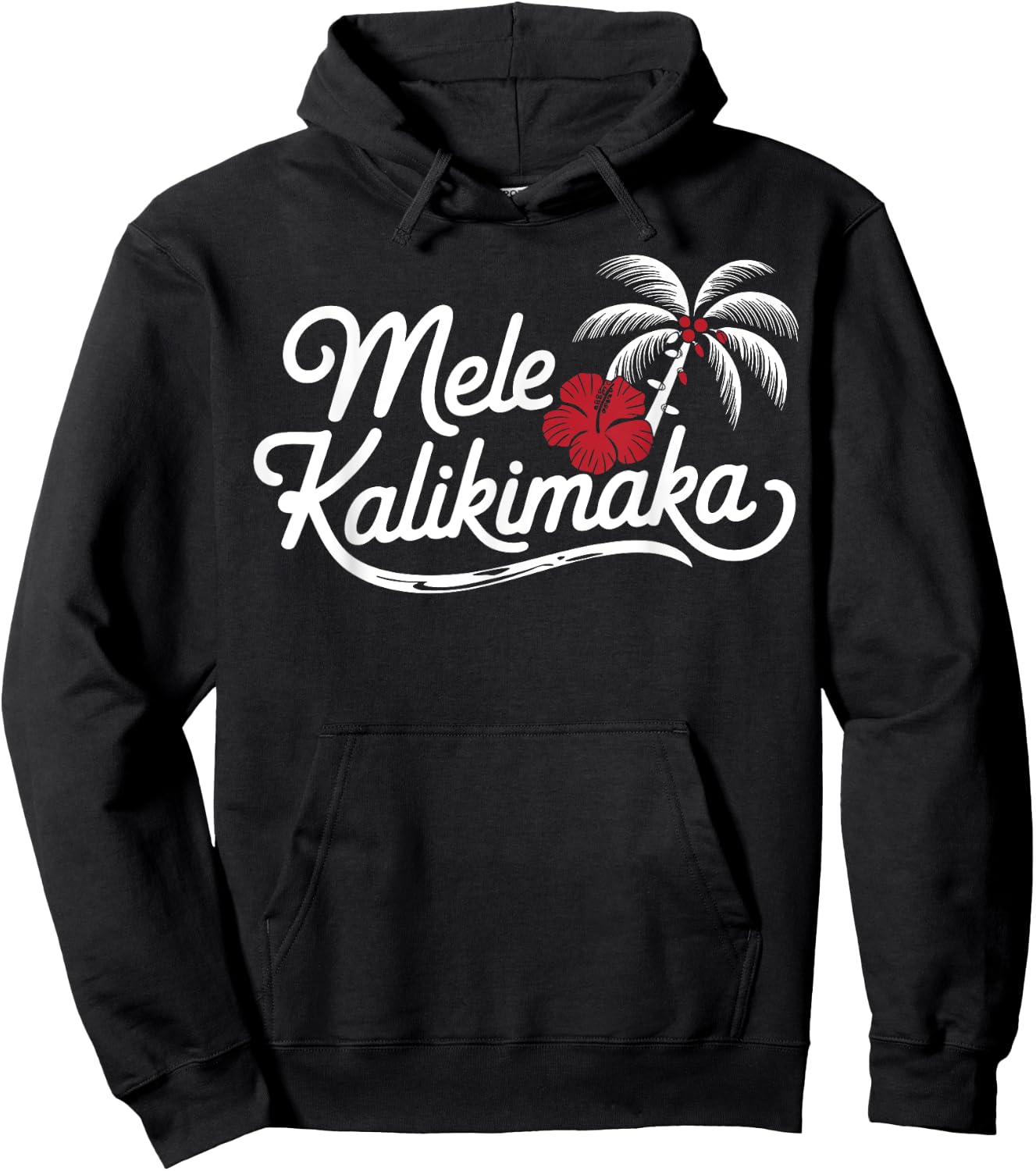 Mele Kalikimaka Tropical Christmas Hawaiian Xmas Hoodie - Hoodie | Black
