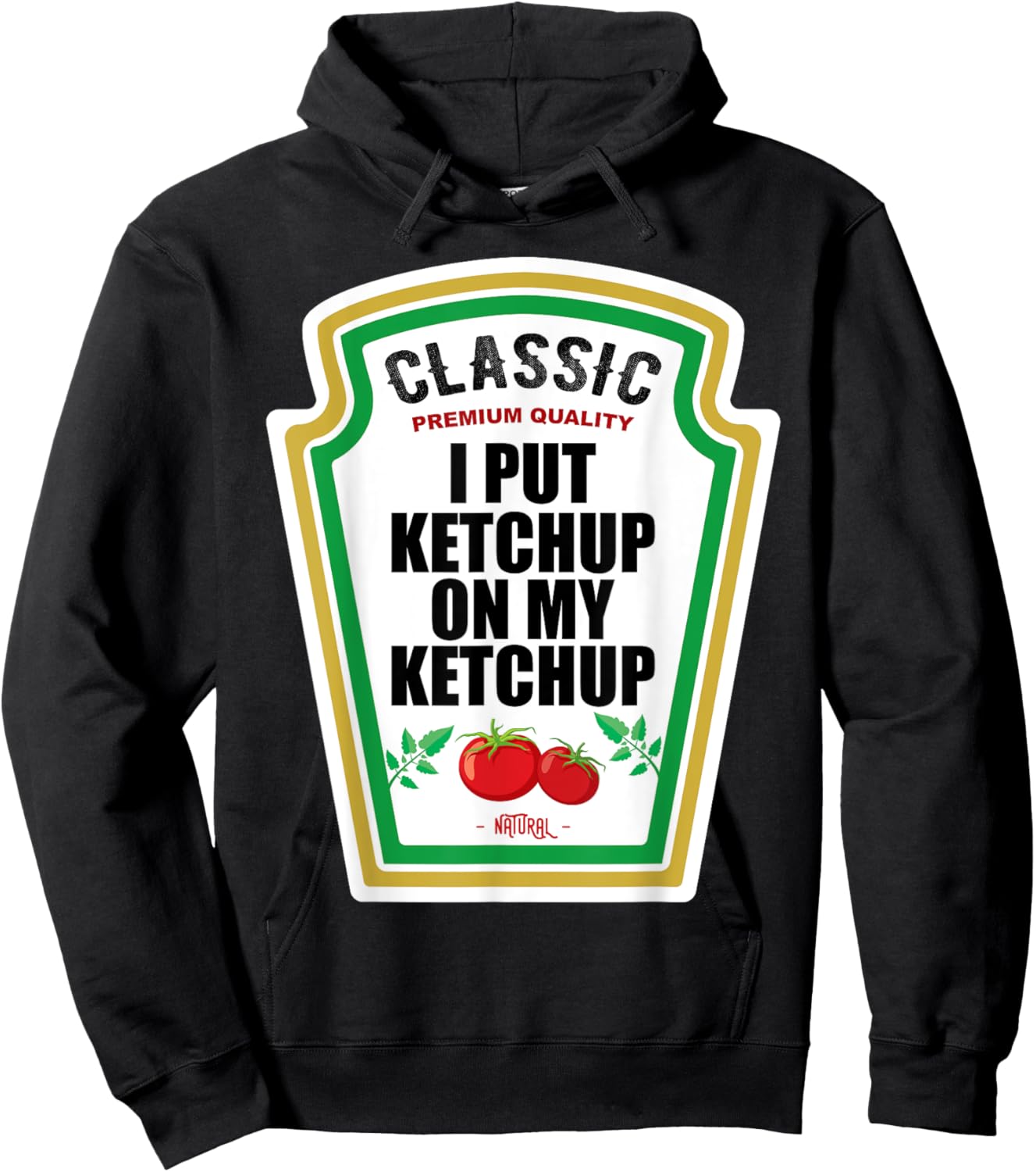 I Put Ketchup On My Ketchup Costume Tomato DIY Halloween Hoodie - Hoodie | Black