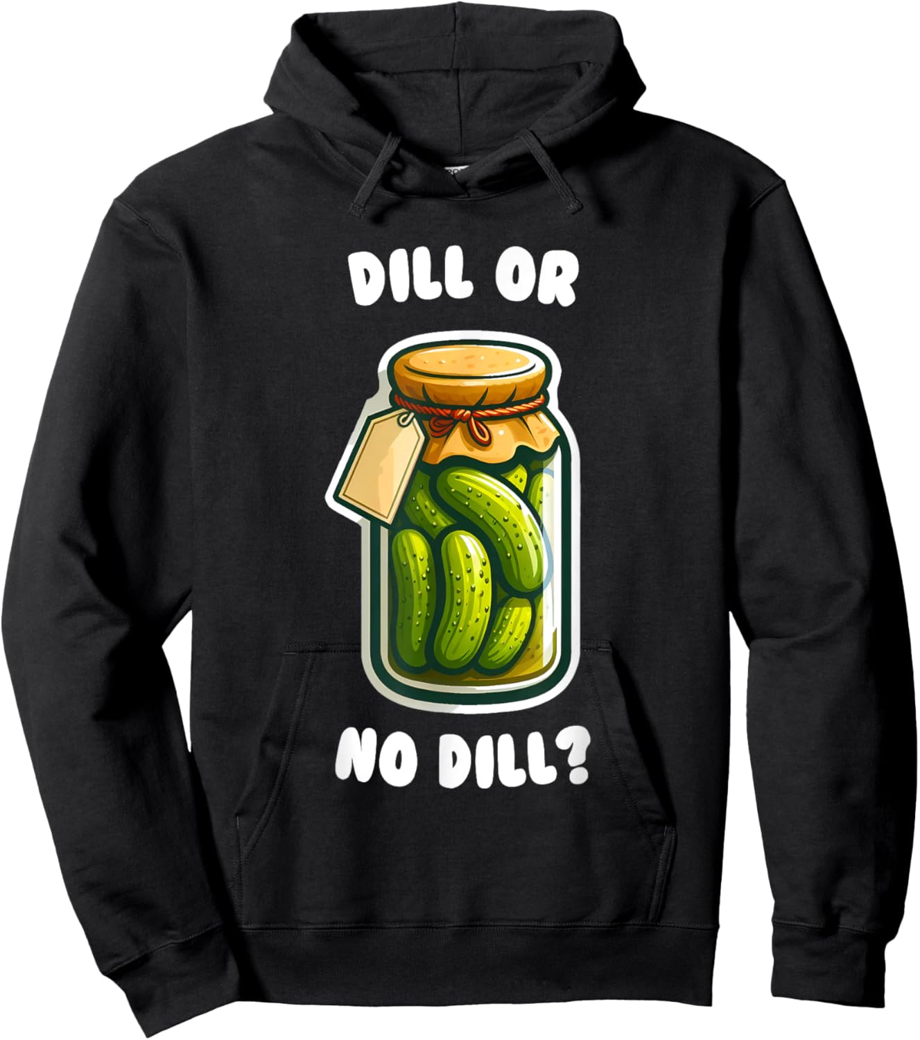 Dill or no dill Pickle Deal Bigfoot Sunglasses Funny Kids Hoodie - Hoodie | Black