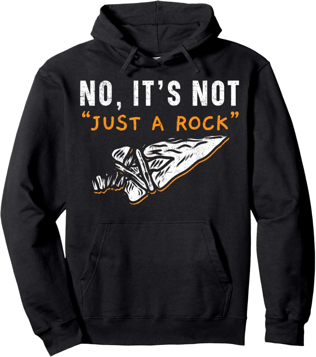 No It's Not Just A Rock Flintknapping Arrowhead Hunting Hoodie - Hoodie | Black