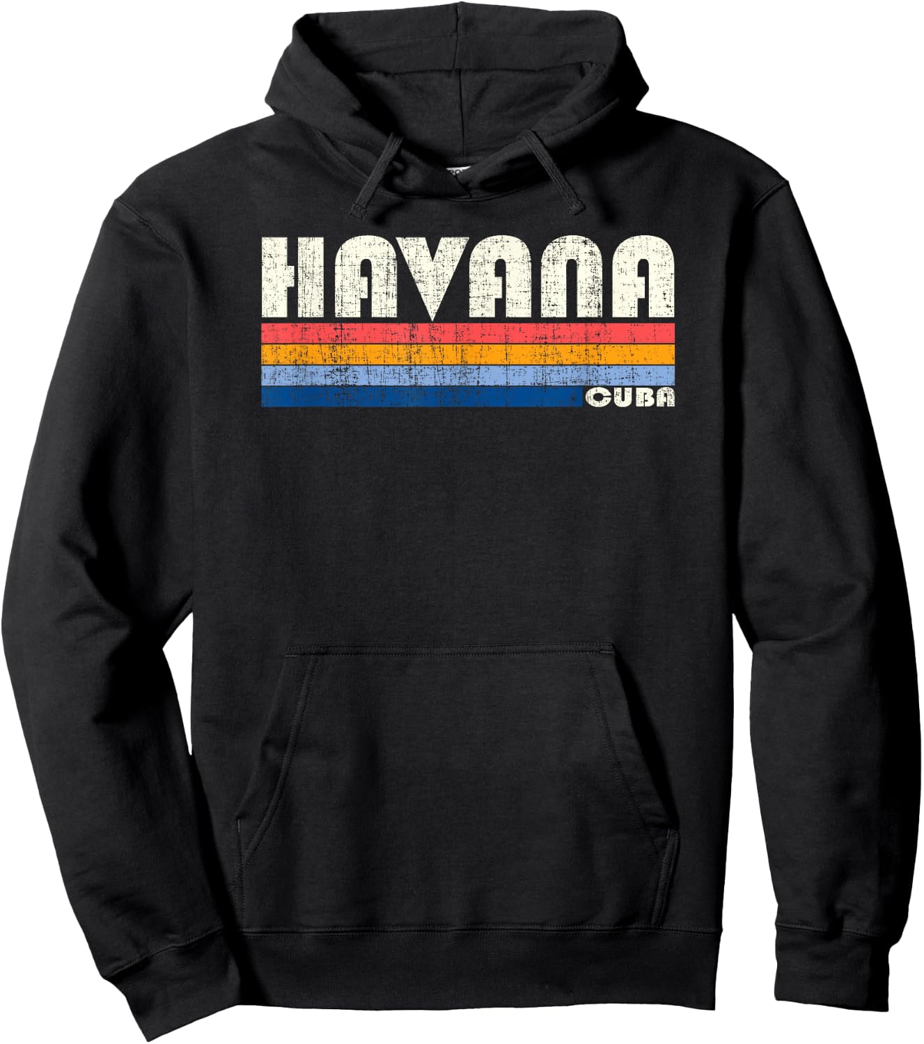 Vintage 70s 80s Style Havana, Cuba Hoodie - Hoodie | Black