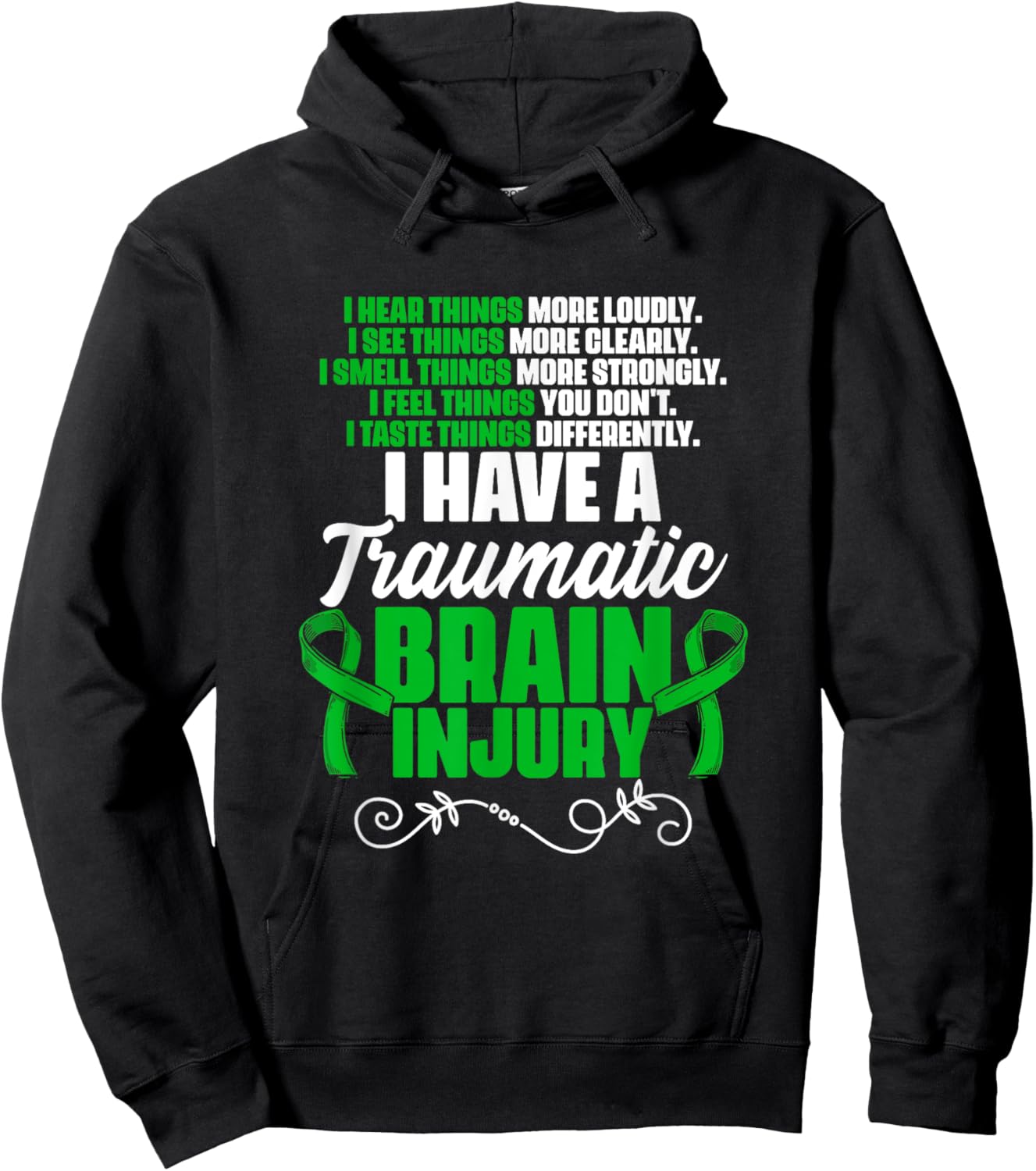 I Have A Traumatic Brain Injury Support TBI Survivor Hoodie - Hoodie | Black