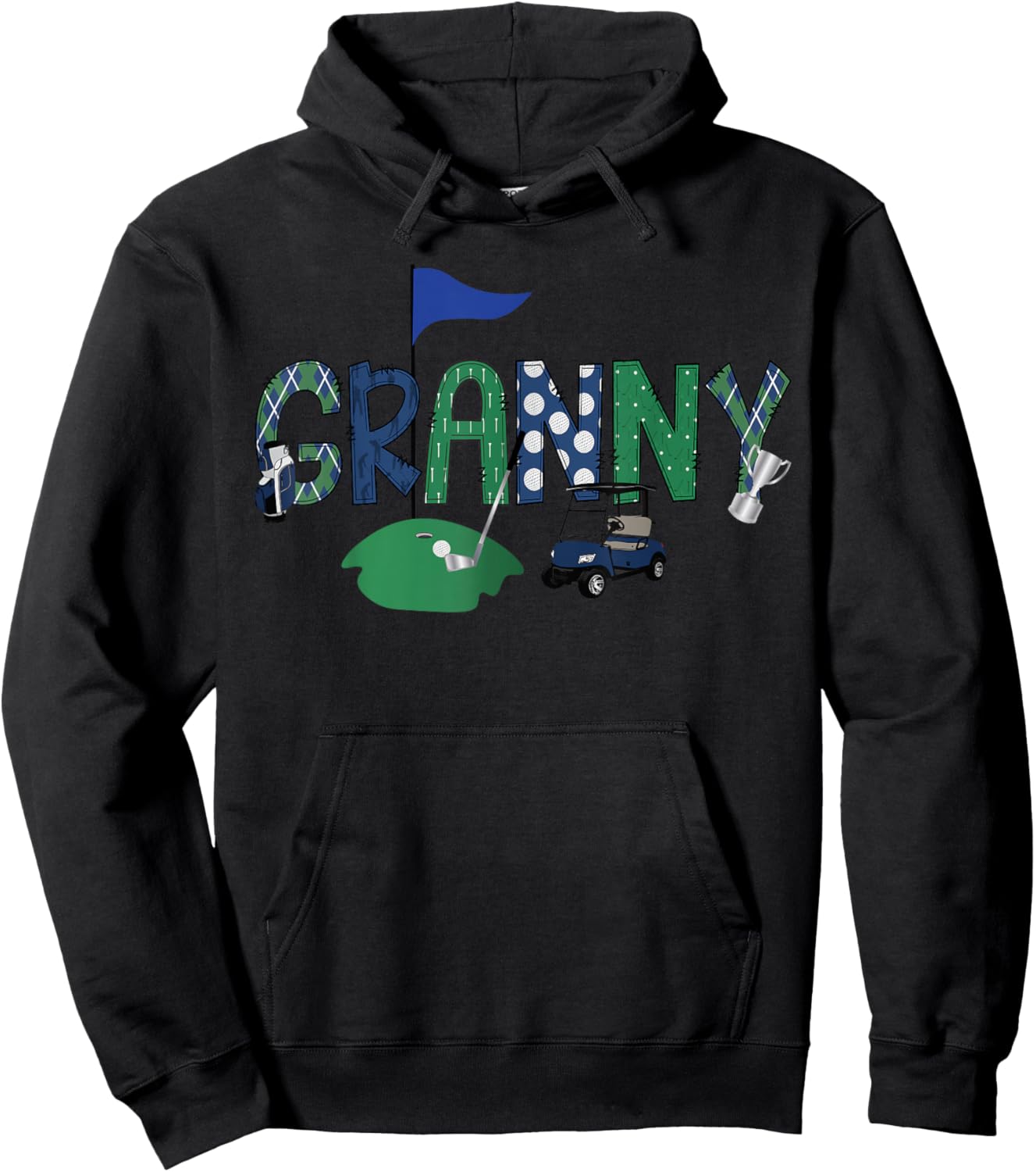 Golf Granny Hole In One Golf First Birthday Party Hoodie - Hoodie | Black