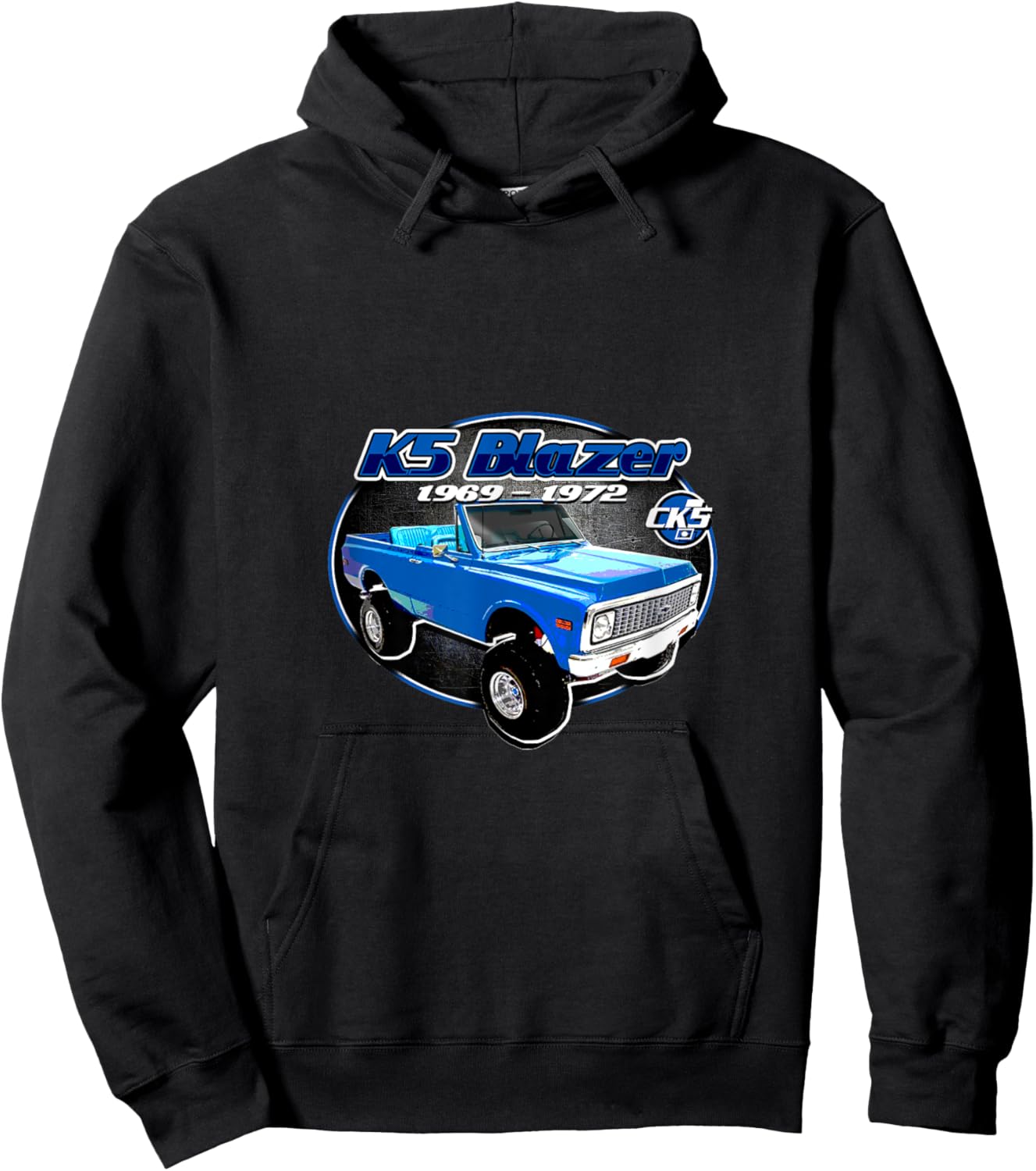 CK5 1969-72 K5 Blazer featuring a vintage retro style. Hoodie - Hoodie | Black