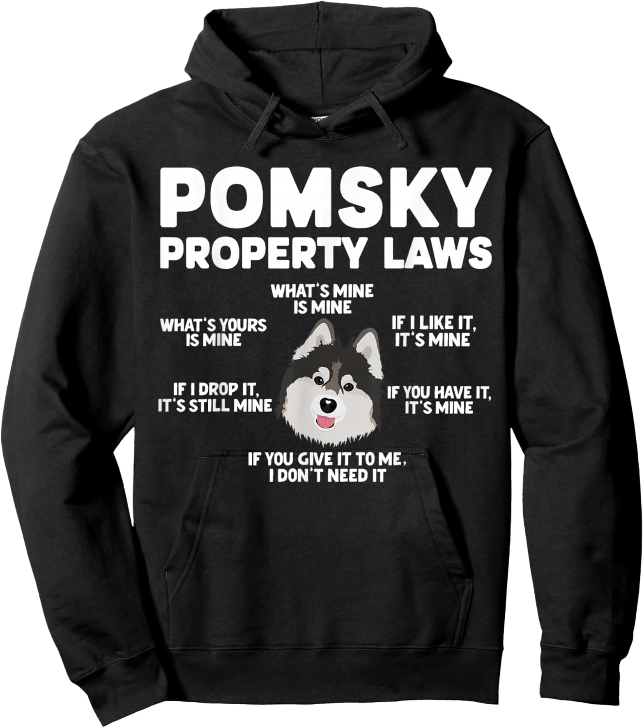 Pomsky Property Laws Pomsky Lover Pomsky Owner Hoodie - Hoodie | Black