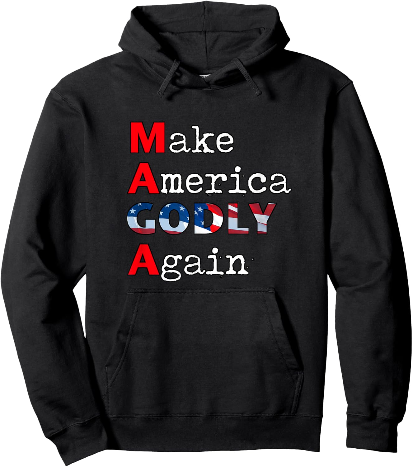 MAGA Make America GODLY Again Hoodie - Hoodie | Black