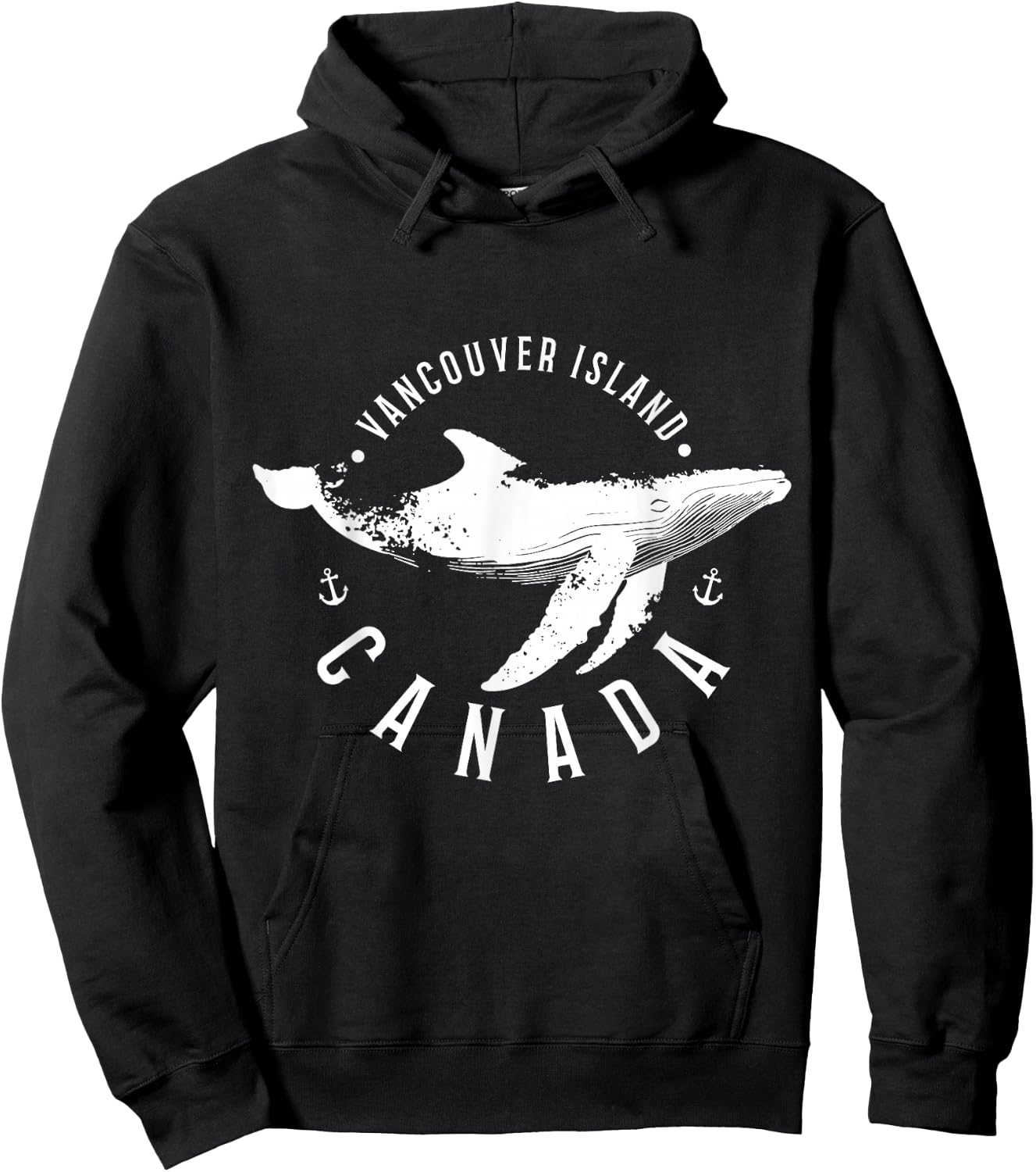 Vancouver Island British Columbia Souvenir Canada Whale Hoodie - Hoodie | Black