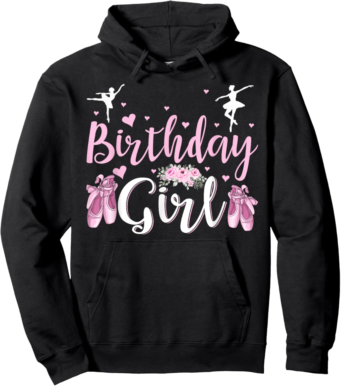 The Birthday Girl Ballet Dancer Ballerina Family Party Hoodie - Hoodie | Black