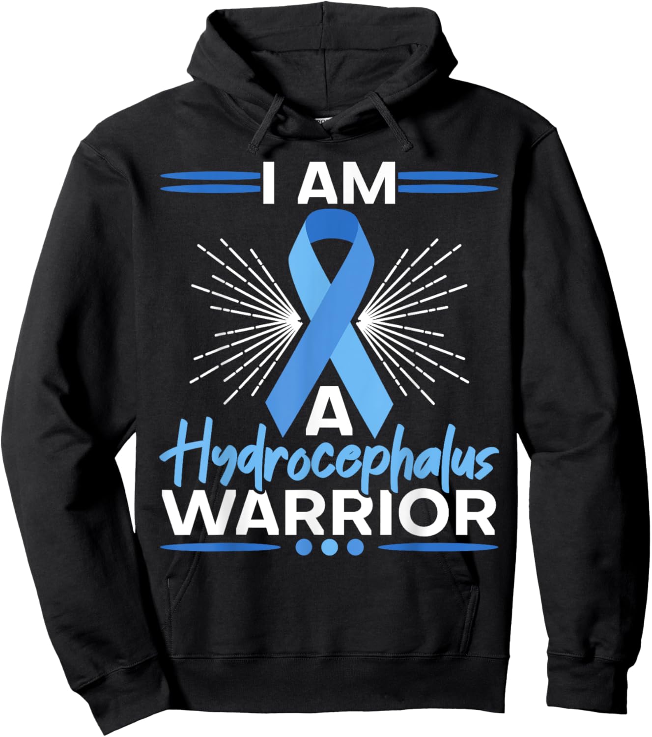Hydrocephalus Warrior Brain Tumor Hydrocephalus Awareness Hoodie - Hoodie | Black