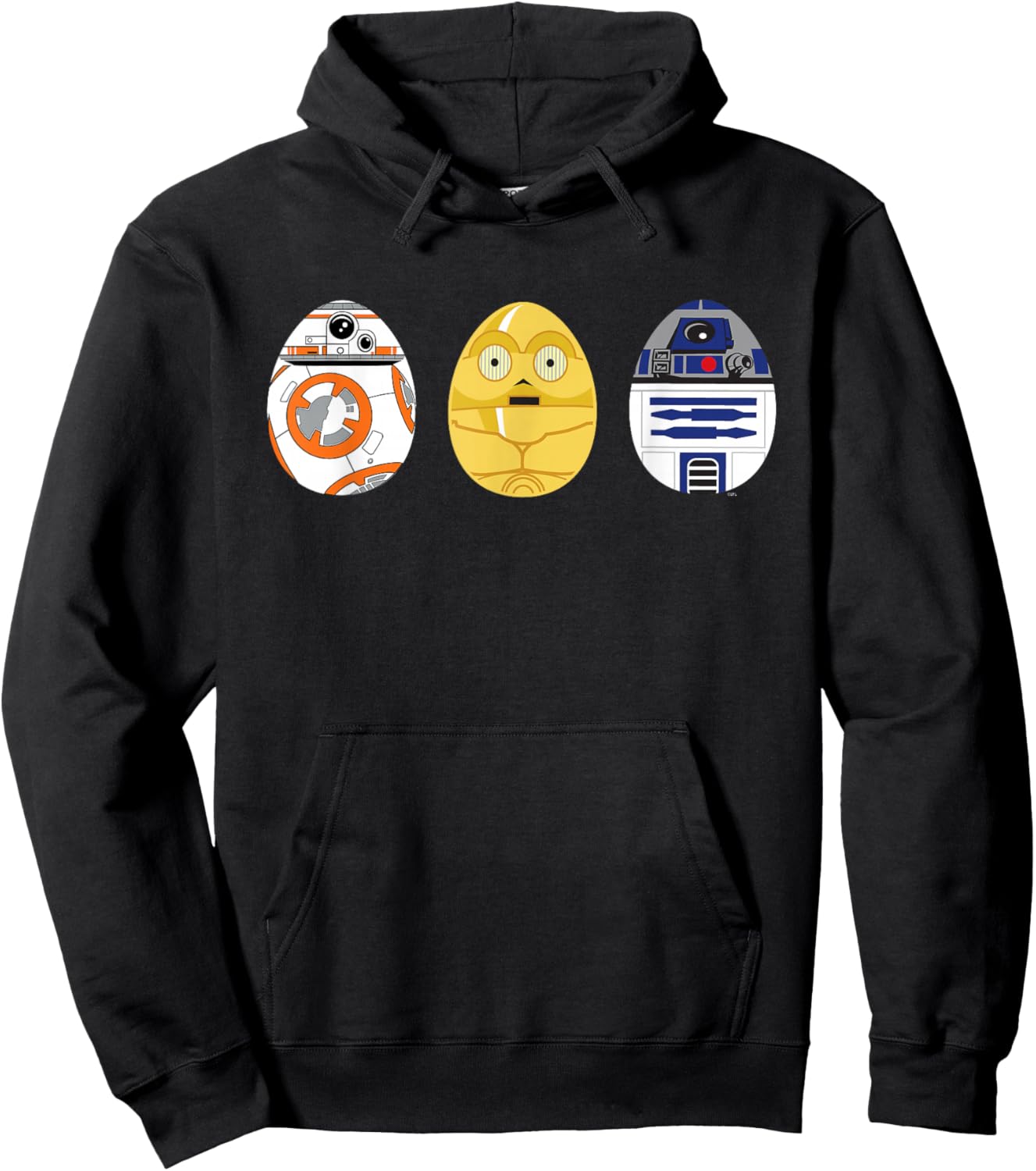 Star Wars R2-D2 C-3PO BB-8 Cute Easter Egg Droids Hoodie - Hoodie | Black