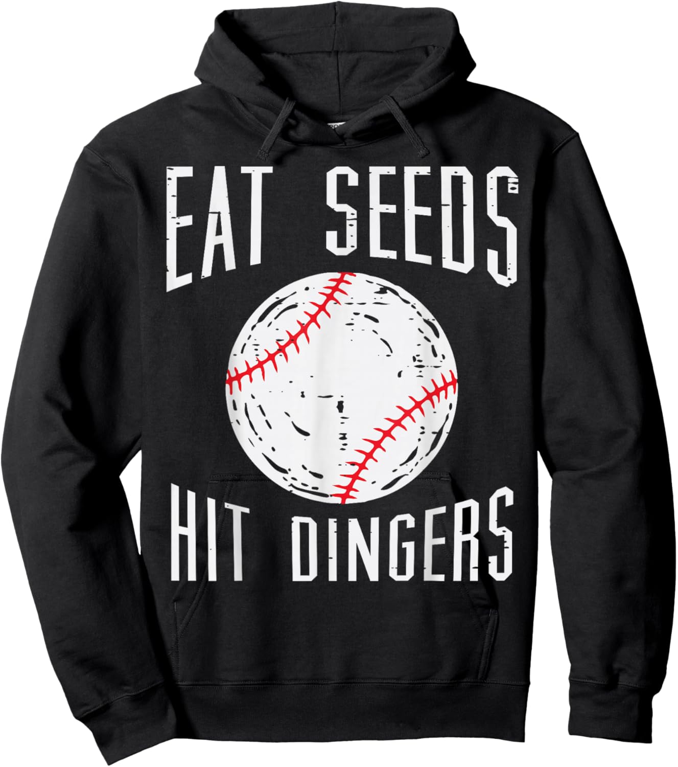 Baseball Eat Seeds Hit Dingers Funny Men Women Boys Kids Hoodie - Hoodie | Black