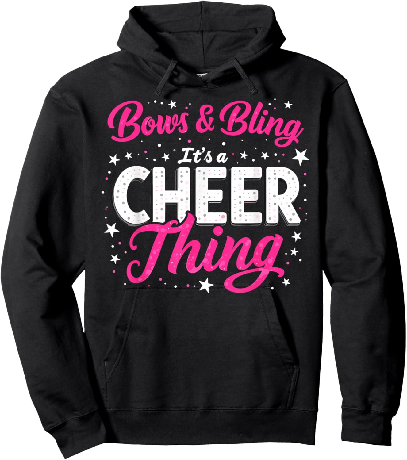 Bows & Bling It's a Cheer Thing Cheerleader Cheerleading Hoodie - Hoodie | Black