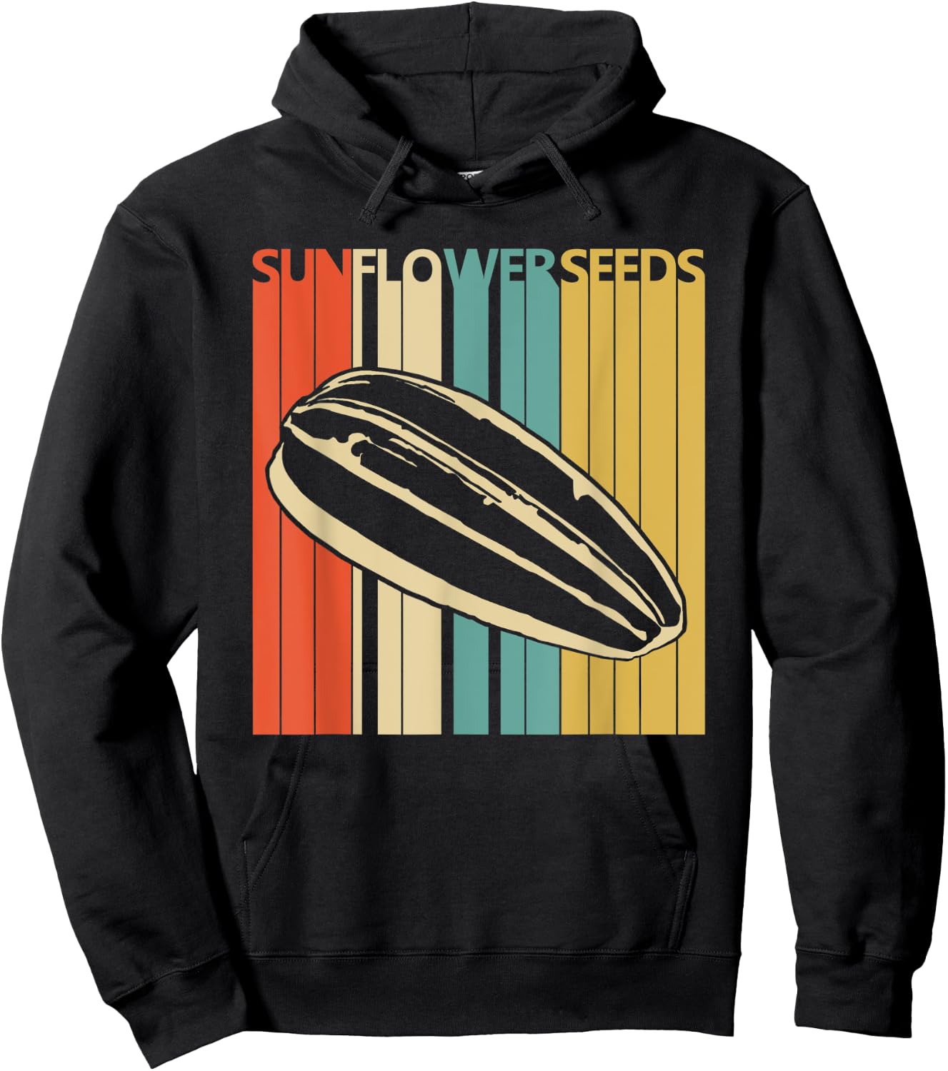 Vintage Retro Sunflower Seeds Hoodie - Hoodie | Black