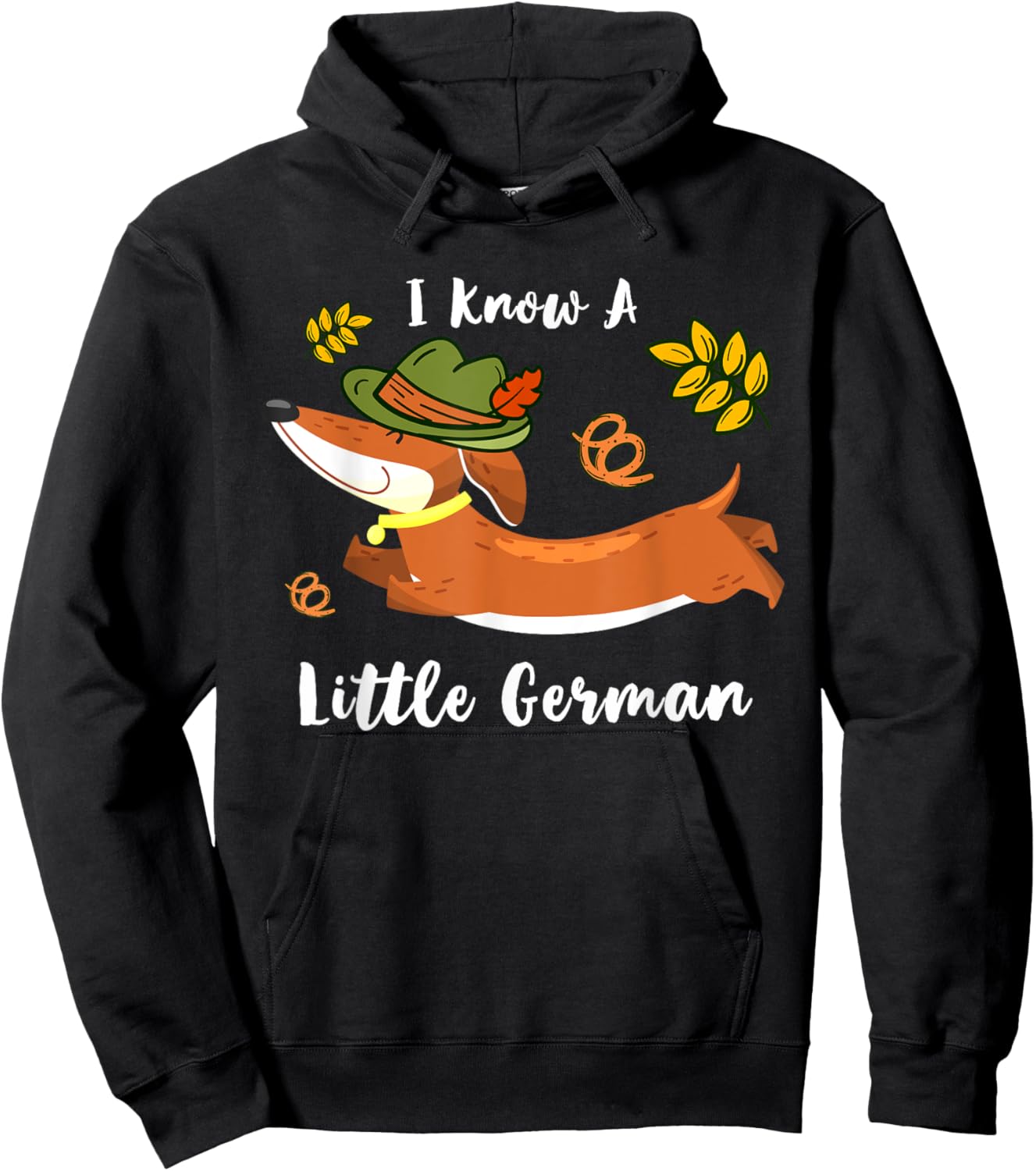 I Know Little German Dachshund Wiener Dog Lover Oktoberfest Hoodie - Hoodie | Black