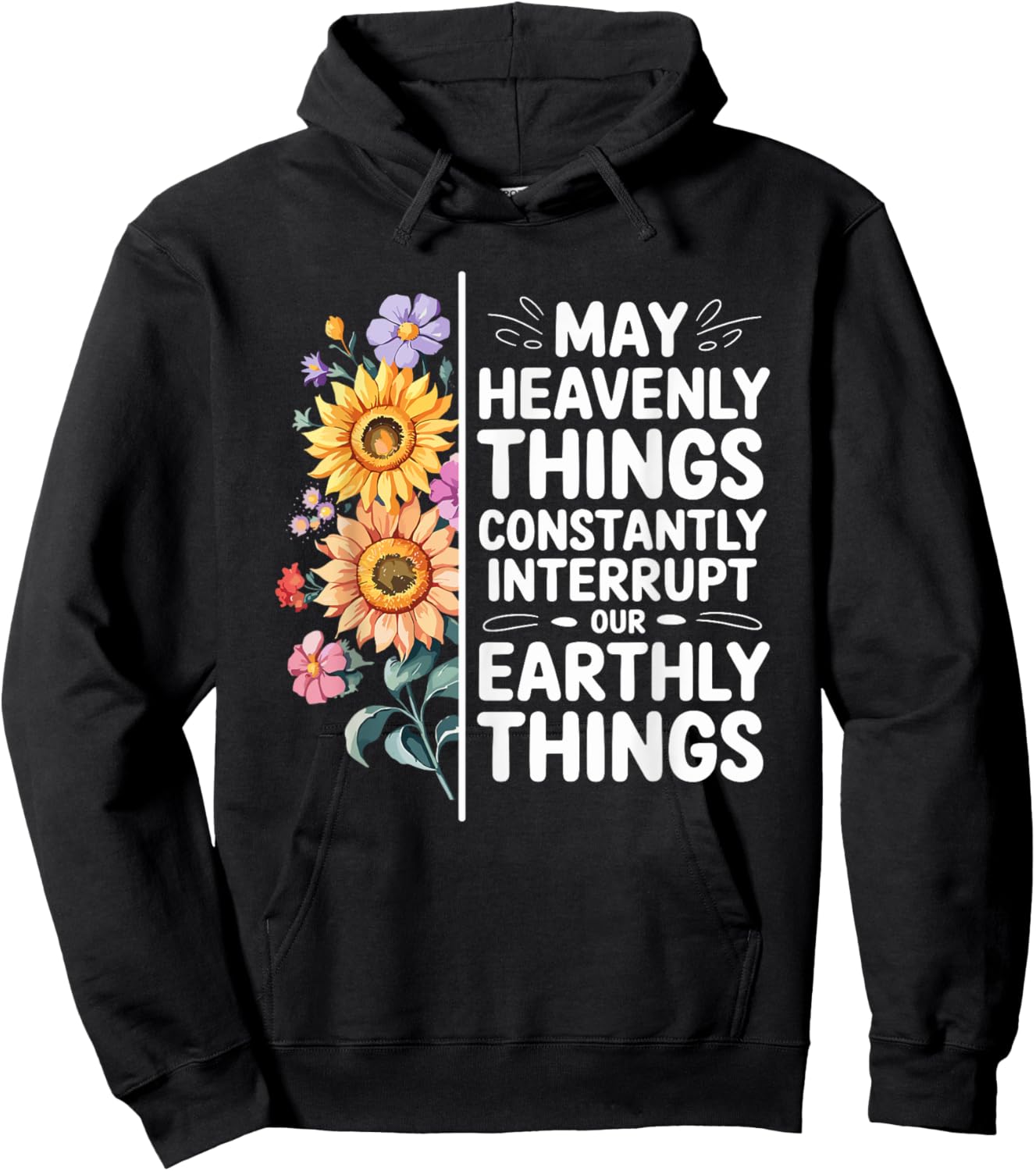 CharlIan Minds - Heavenly Things Interrupt Earthly -Adults Black Short Sleeve Hoodie - Hoodie | Black