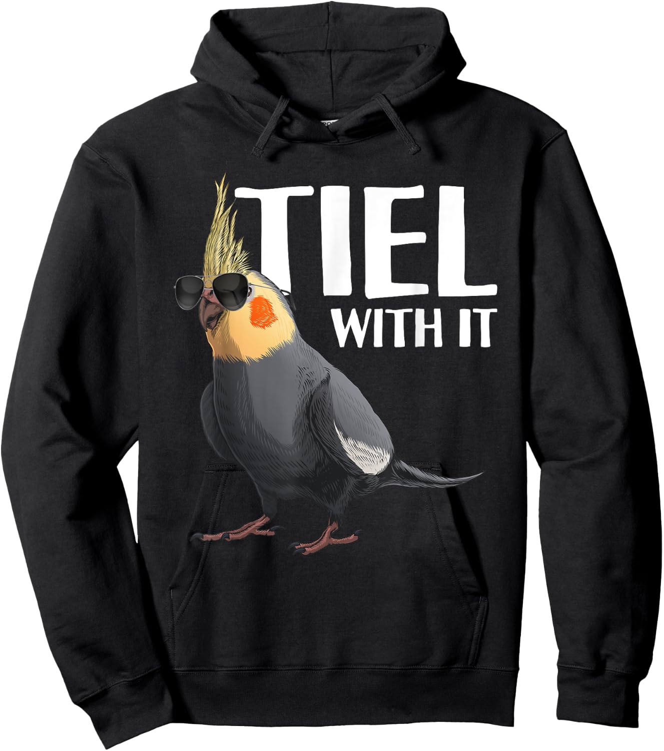 Cool Cockatiel Art Women Kids Cockatiel Parrot Bird Hoodie - Hoodie | Black