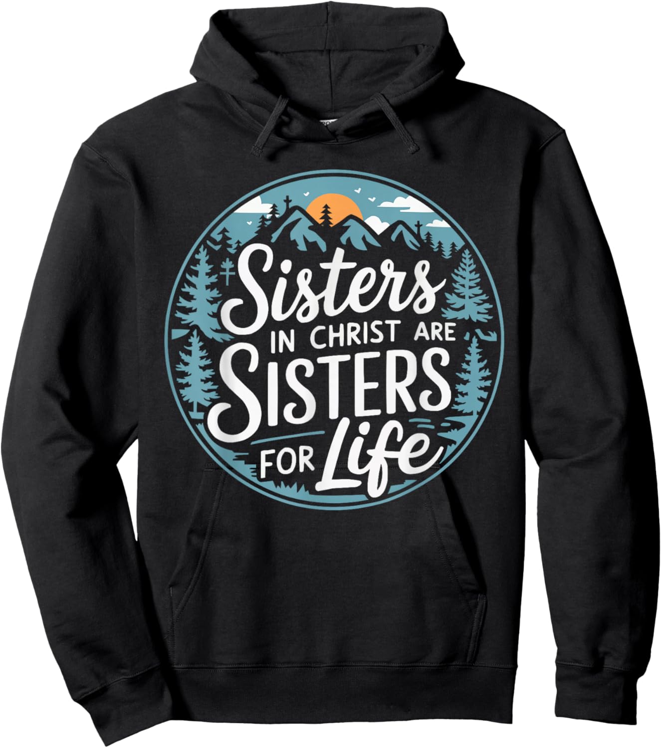 Sisters In Christ Religion Jesus Christian Women Faith Hoodie - Hoodie | Black