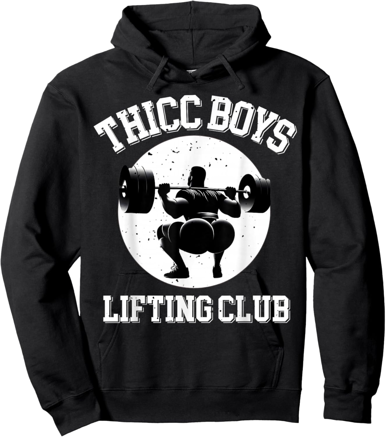 Thicc Boys Lifting Club Funny Gym Squat Bodybuilding Hoodie - Hoodie | Black