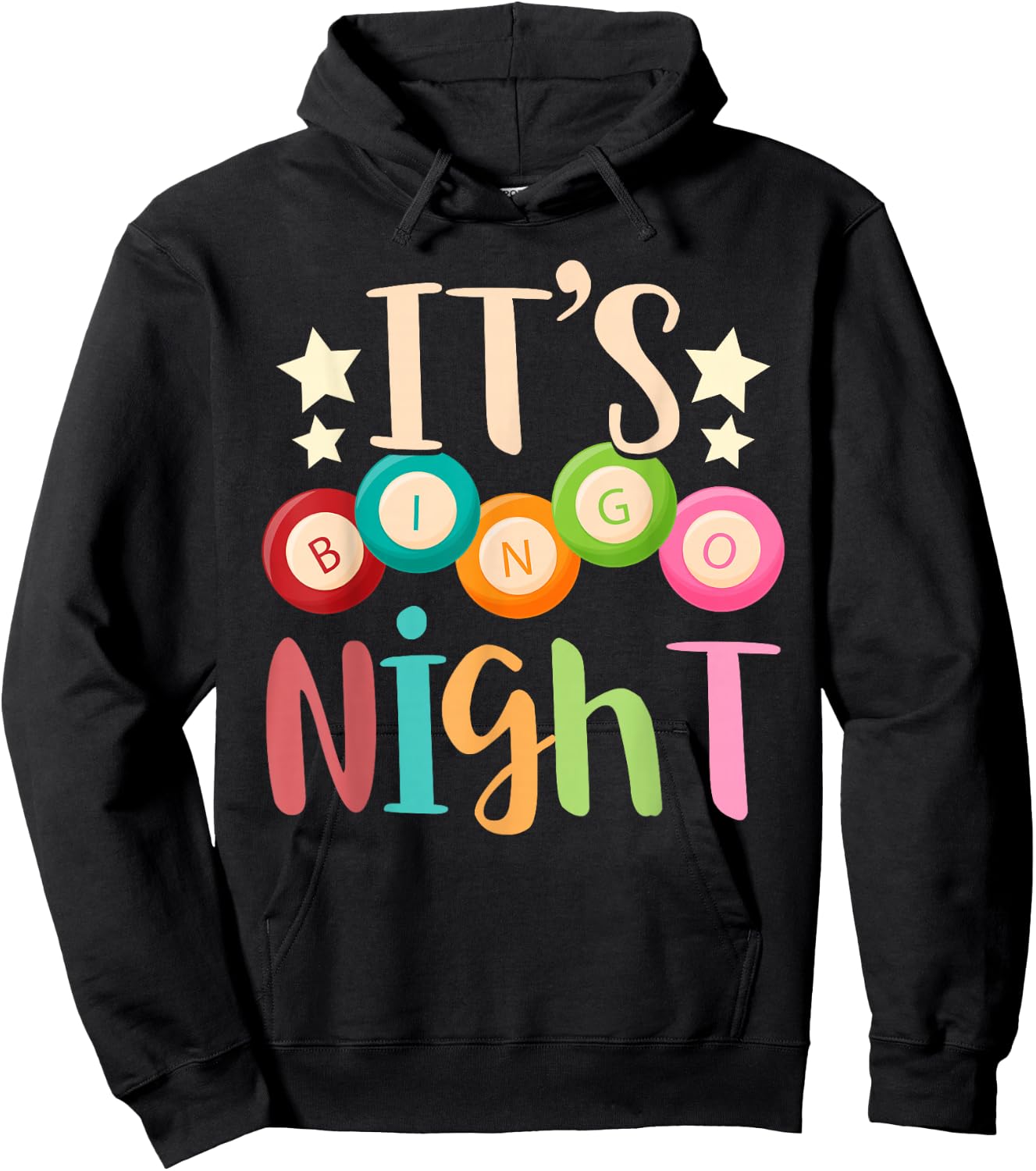 Its Bingo Night Bingo Player Gift Gambling Lottery Bingo Small Hoodie - Hoodie | Black