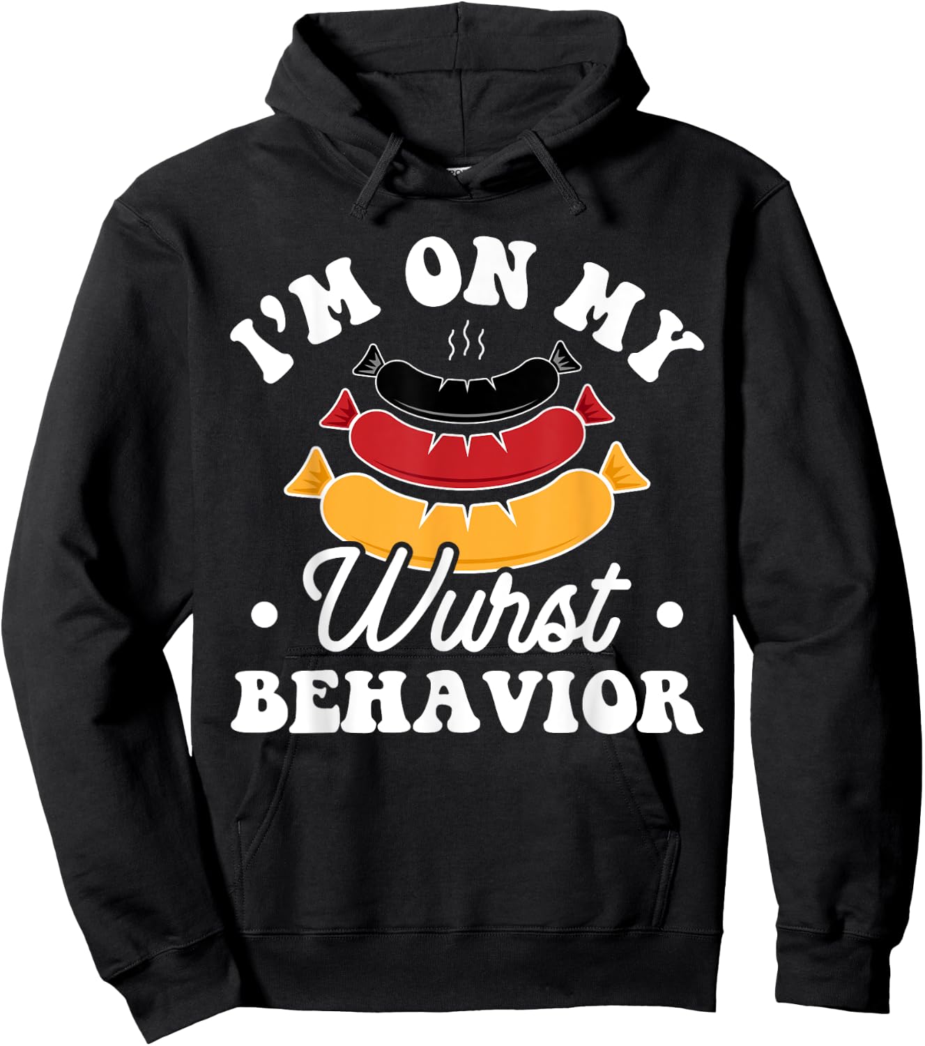 Wurst Behavior - Funny German Oktoberfest Pun Hoodie - Hoodie | Black