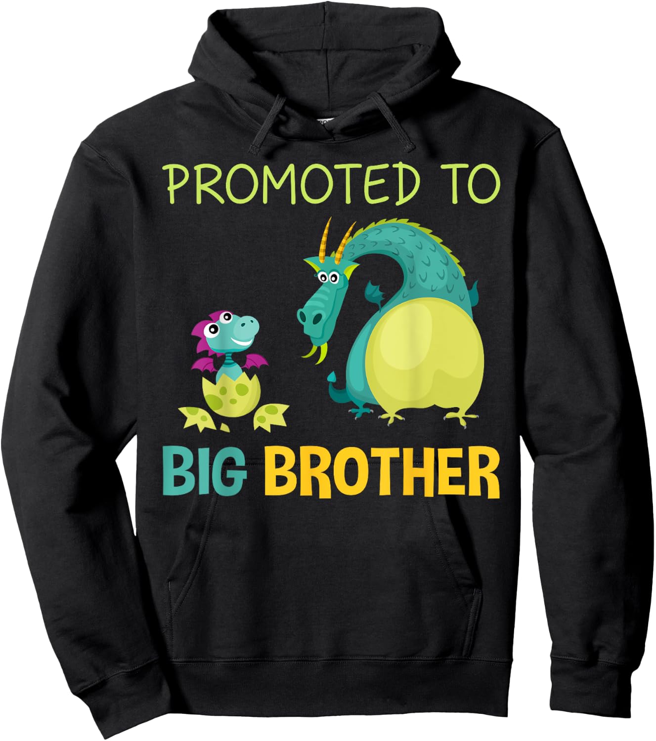 Promoted To Big Brother Shirt Dragon Hoodie - Hoodie | Black