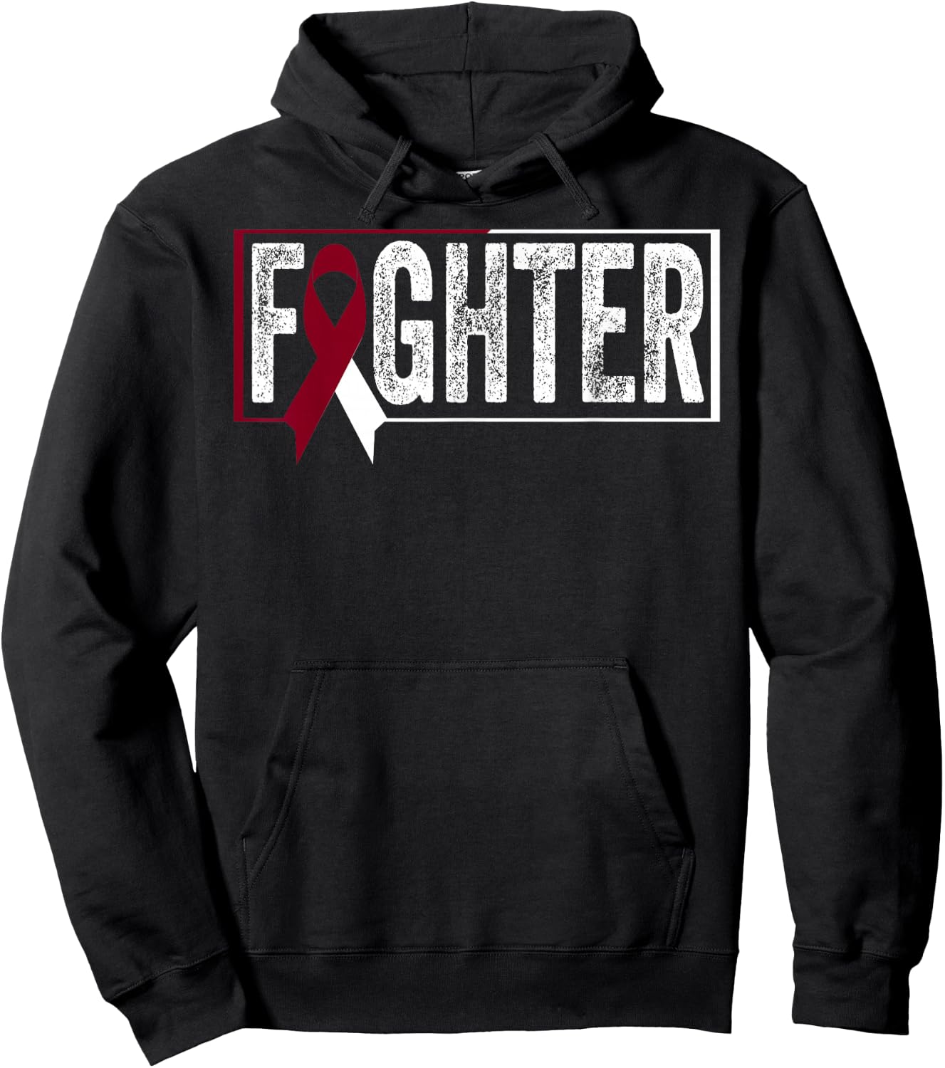 Throat Cancer Shirt Oral Head Neck Cancer Awareness Fighter Hoodie - Hoodie | Black