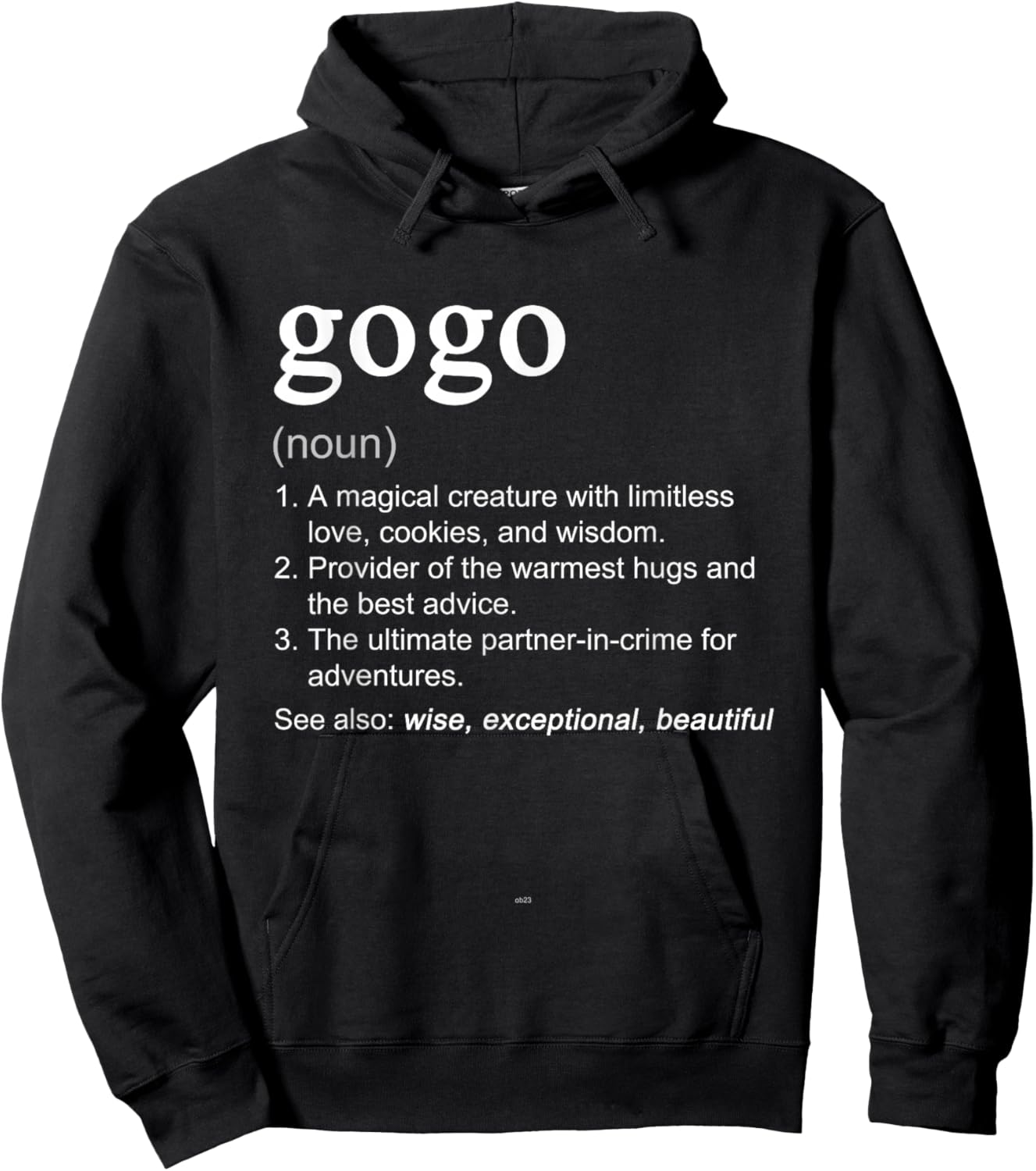 Gogo Definition Funny Mother's Day Grandma Hoodie - Hoodie | Black