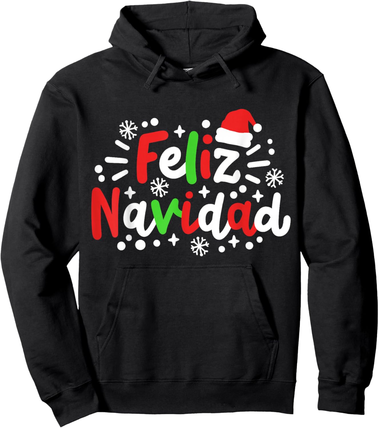 Feliz Navidad Matching Family Spanish Christmas Men Women Hoodie - Hoodie | Black