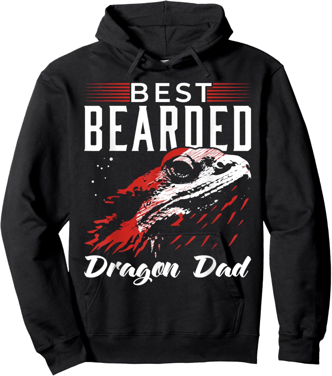Best Bearded Dragon Dad Shirt Funny Bearded Dragon Stuff Hoodie - Hoodie | Black
