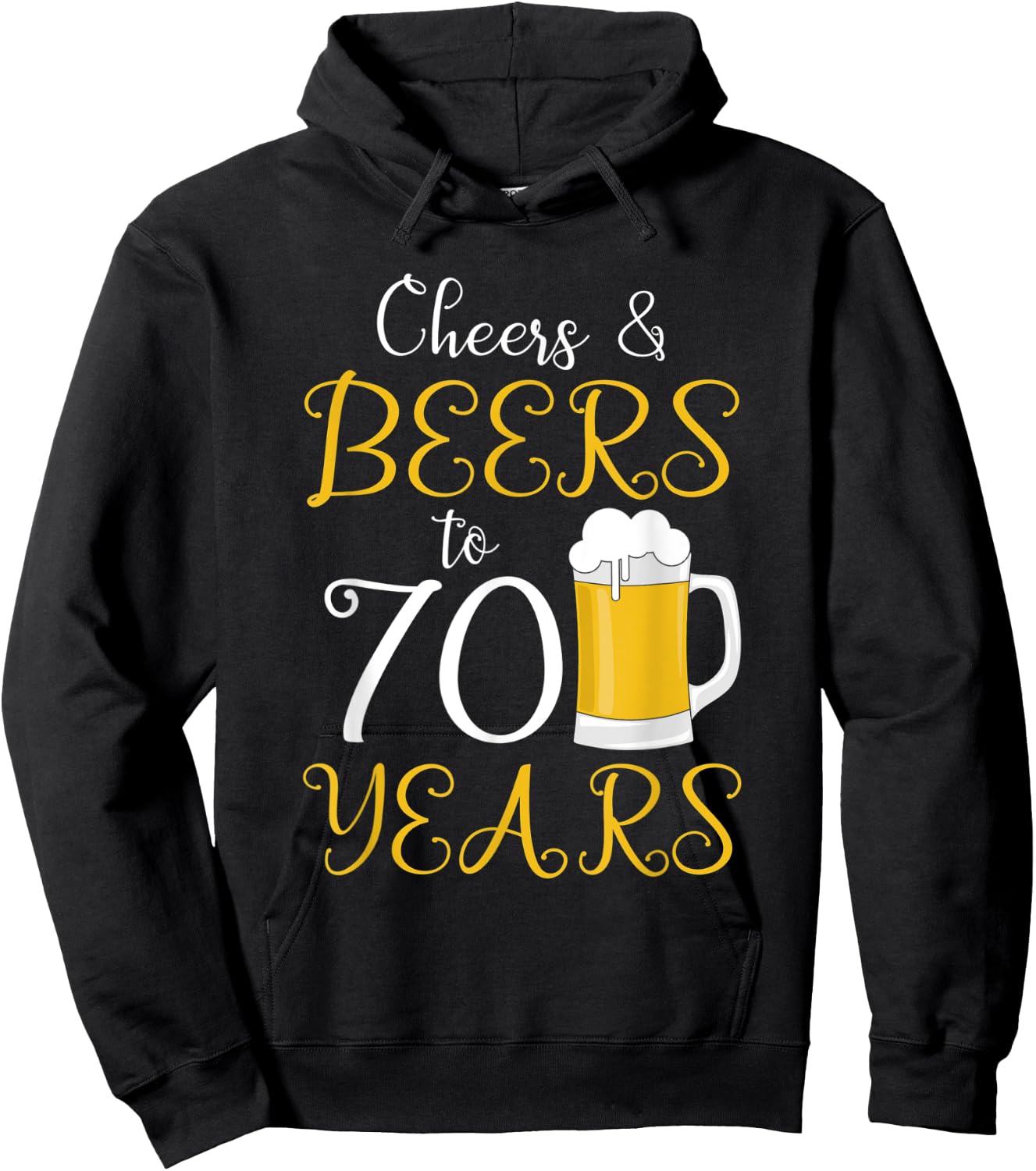 Cheers & Beers to 70 Years Hoodie - Hoodie | Black