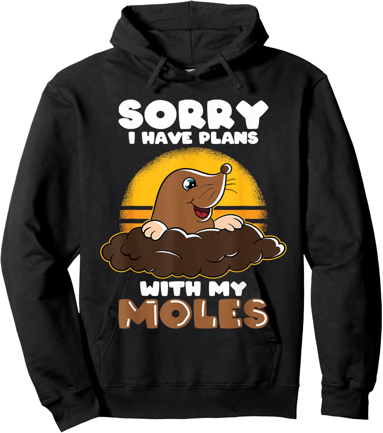 Mole Day Mole Hunter Cute Mole Funny Mole Plans with Mole Hoodie - Hoodie | Black