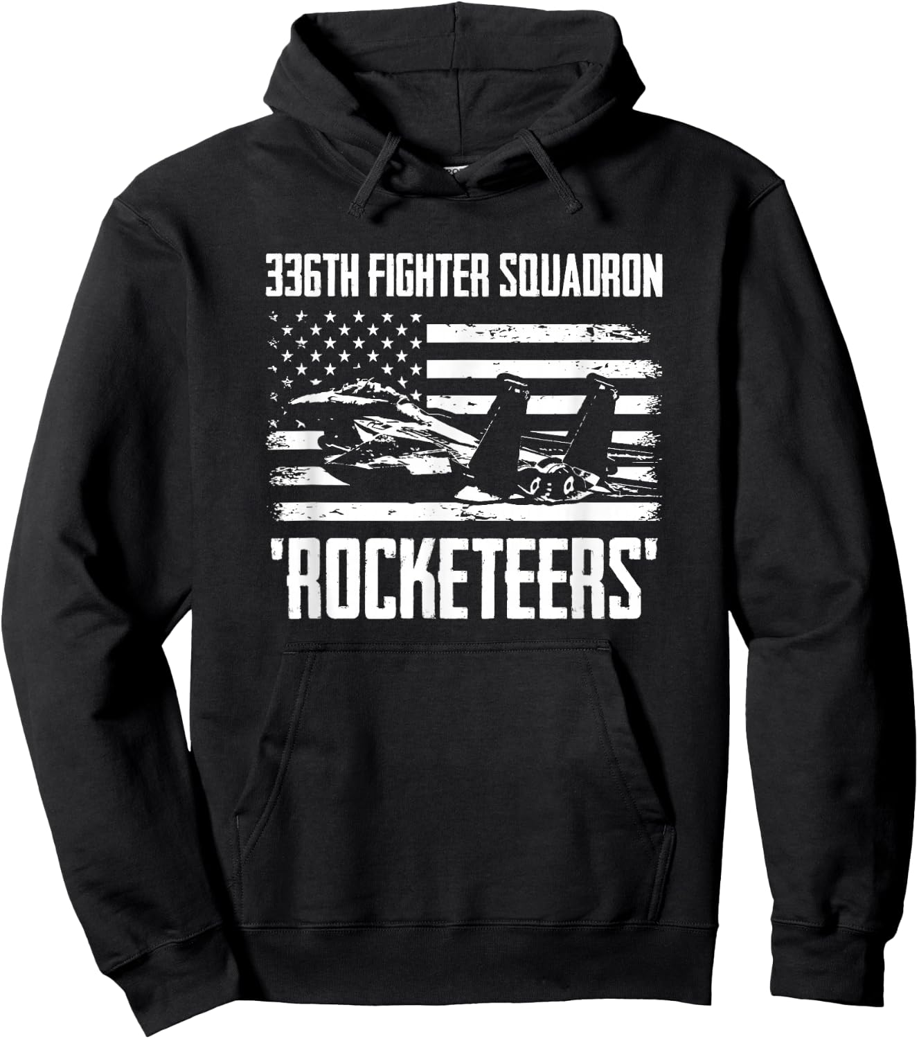 336th Fighter Squadron Rocketeers Hoodie - Hoodie | Black