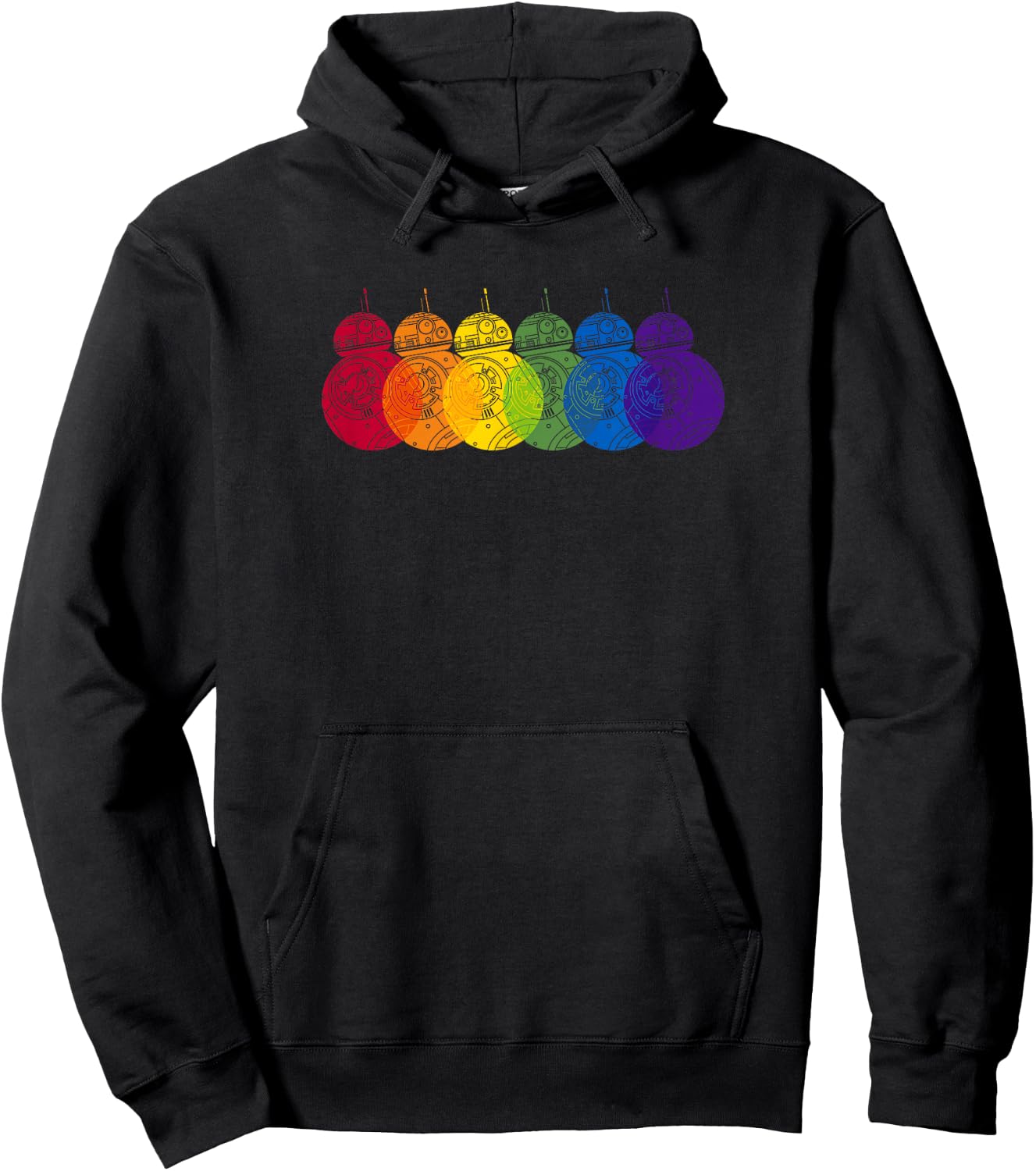 Star Wars BB8 Rainbows Logo Hoodie - Hoodie | Black