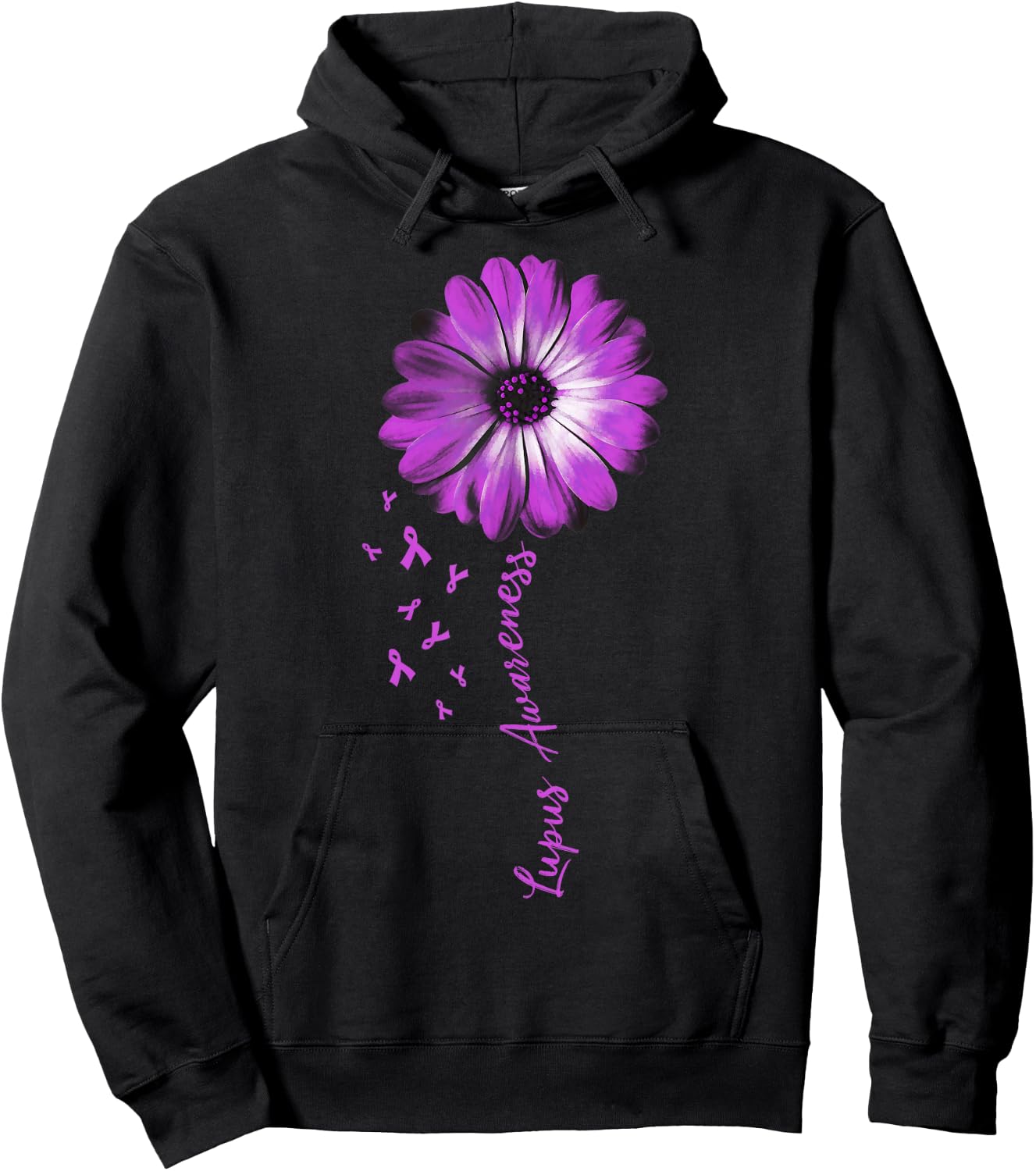 Daisy Flower Lupus Awareness Gifts Hoodie - Hoodie | Black